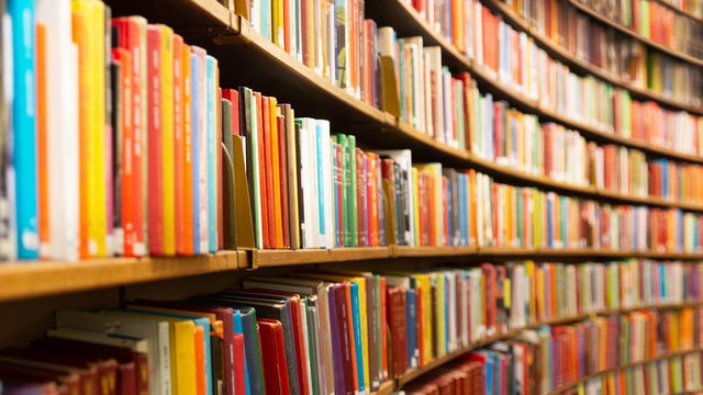 livros em biblioteca