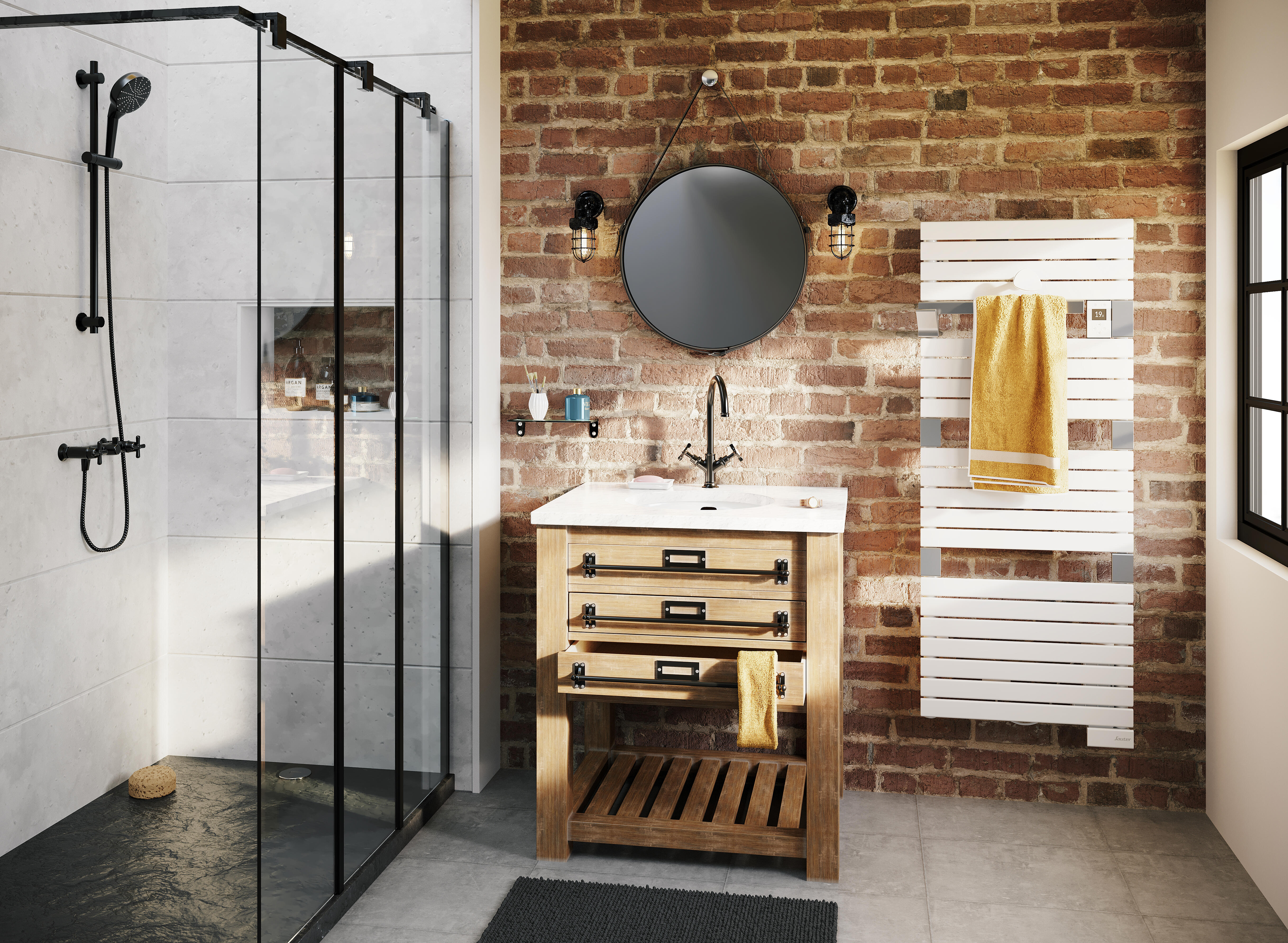 Sèche-serviettes électrique connecté 2 SAUTER 750W Asama blanc - 2