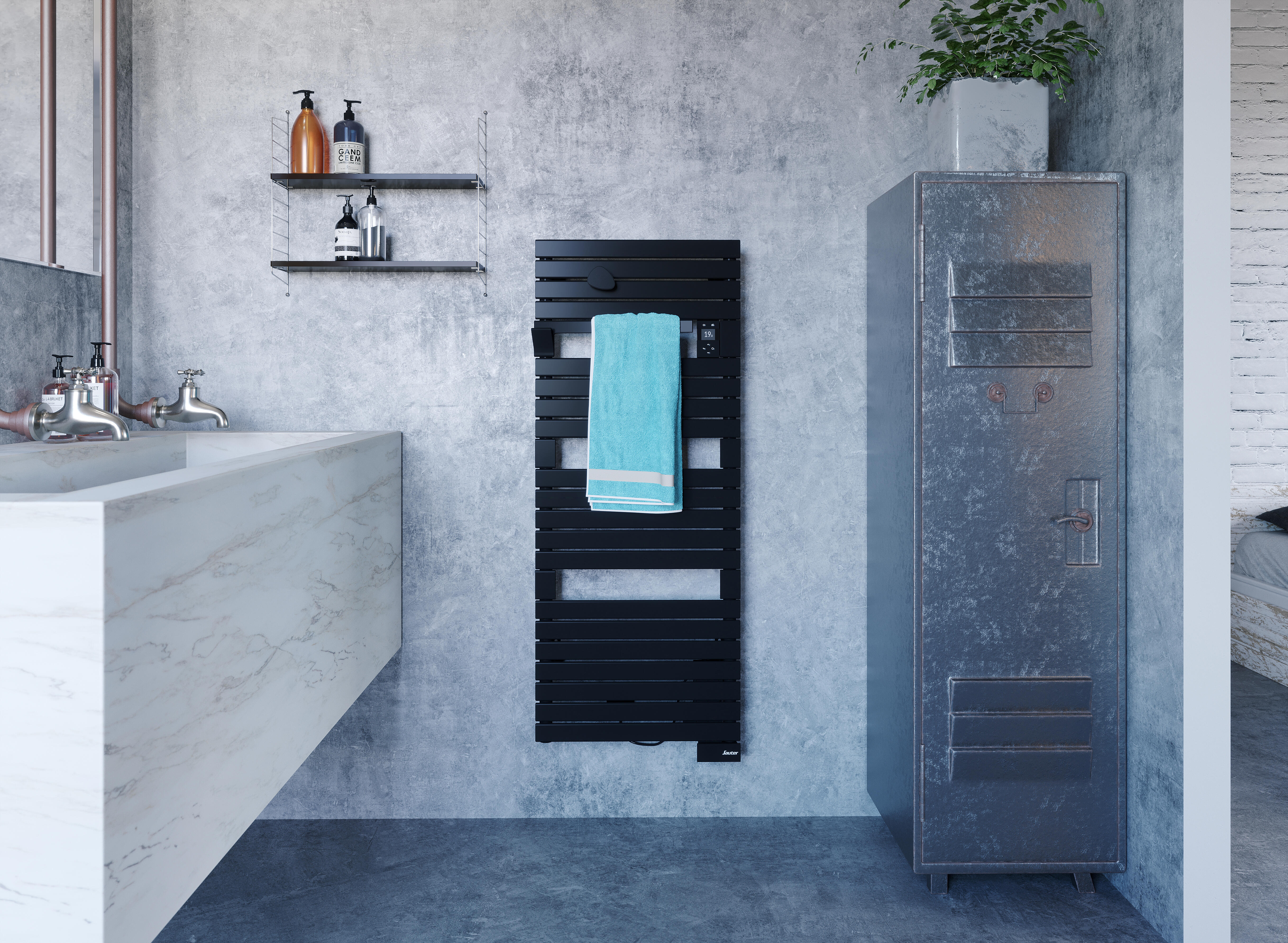 Sèche-serviettes électrique connecté 2 SAUTER 750W Asama noir - 2