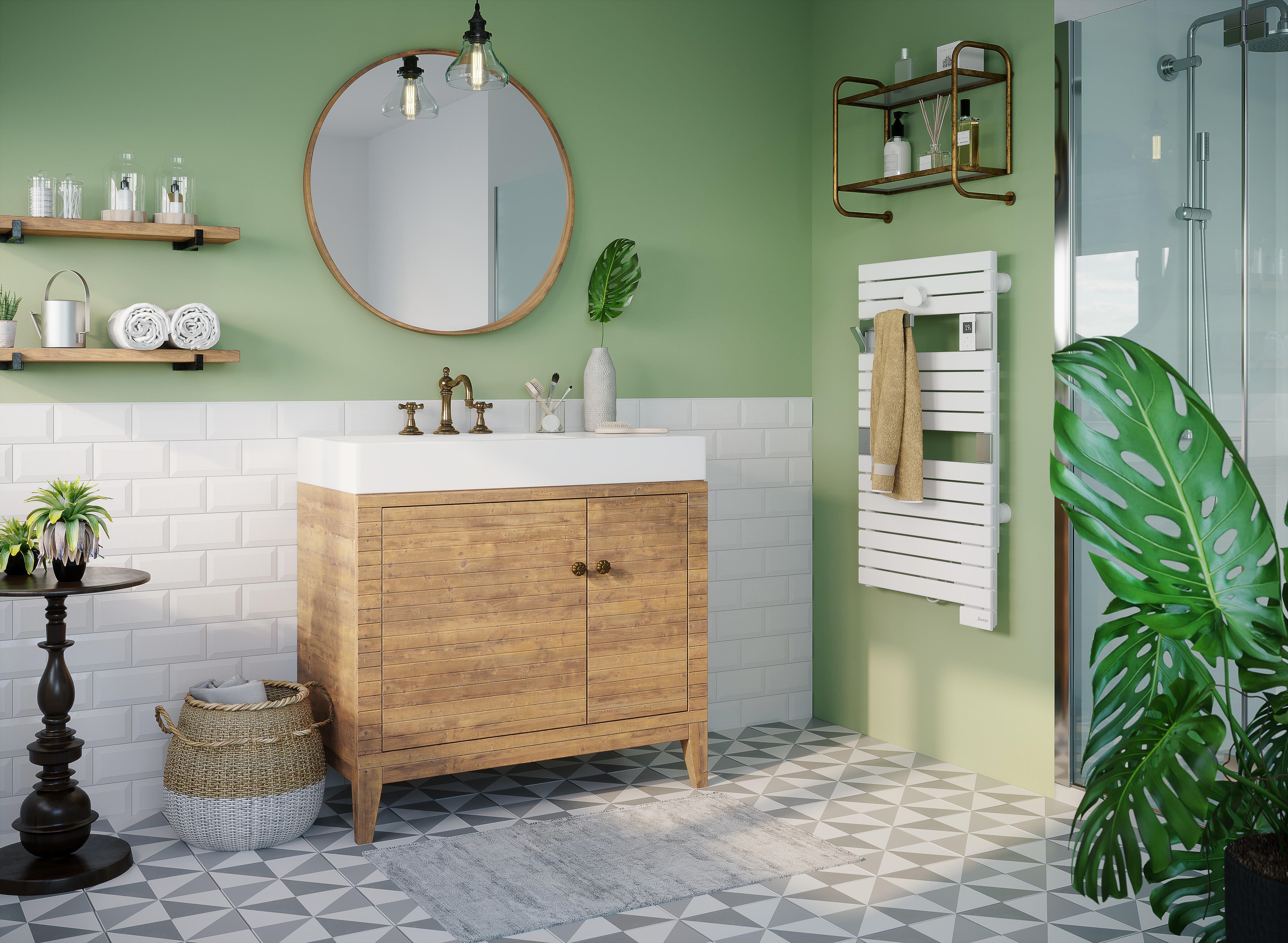 Sèche-serviettes électrique connecté 2 SAUTER 500W Asama blanc - 2