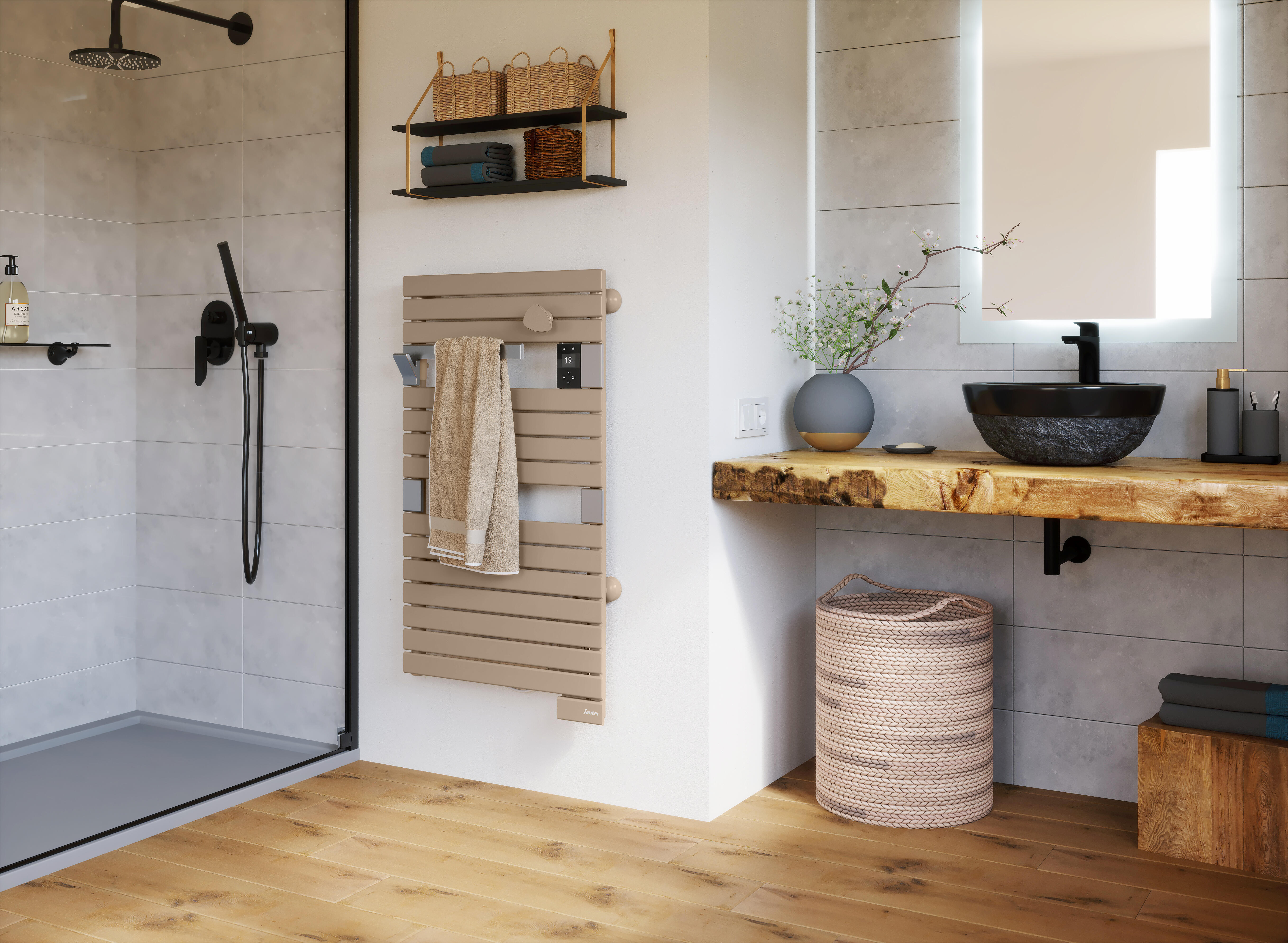 Sèche-serviettes électrique connecté 2 SAUTER 500W Asama cappuccino - 2