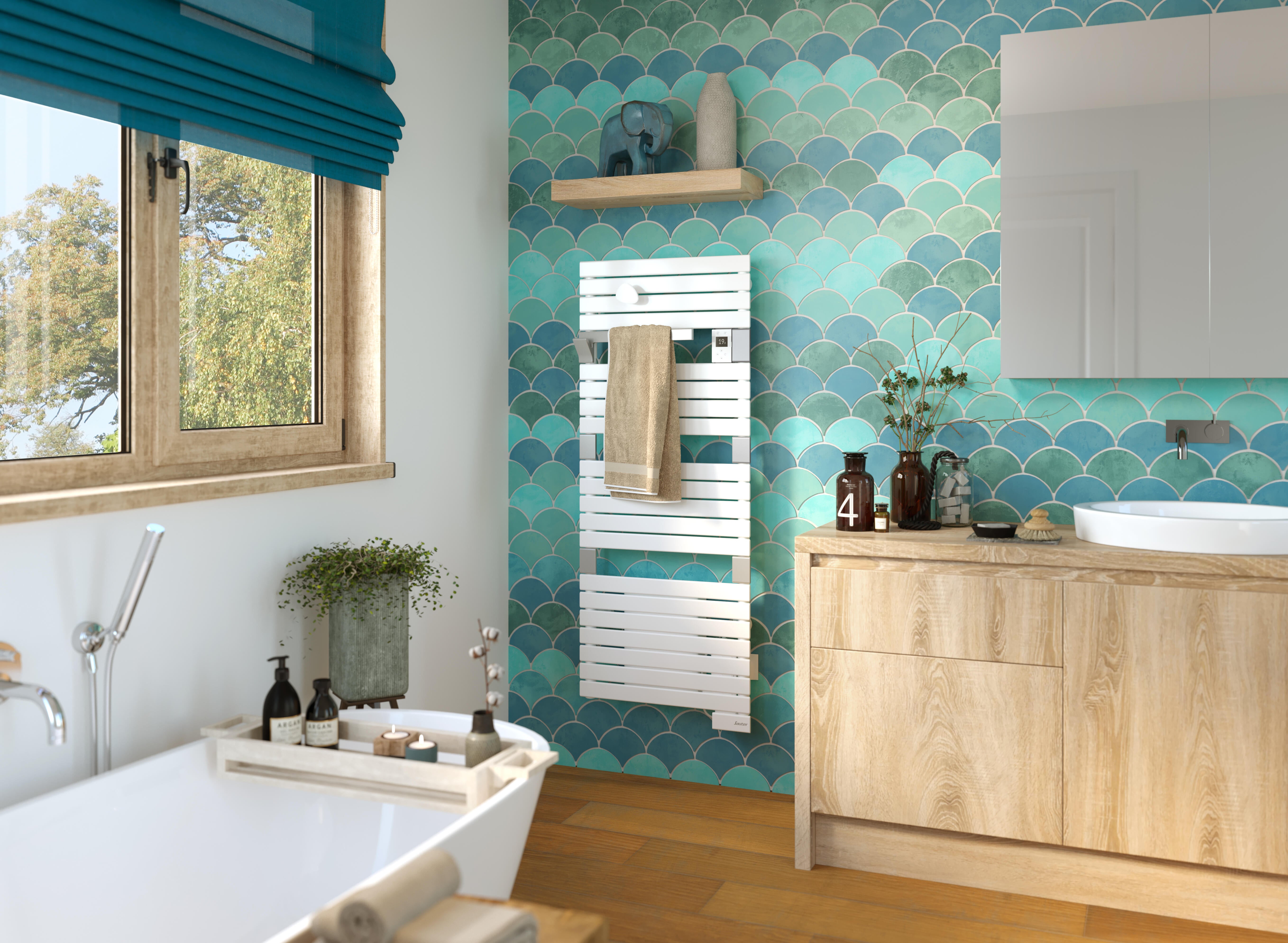 Sèche-serviettes électrique soufflant connecté 2 SAUTER 1750W Asama blanc - 2