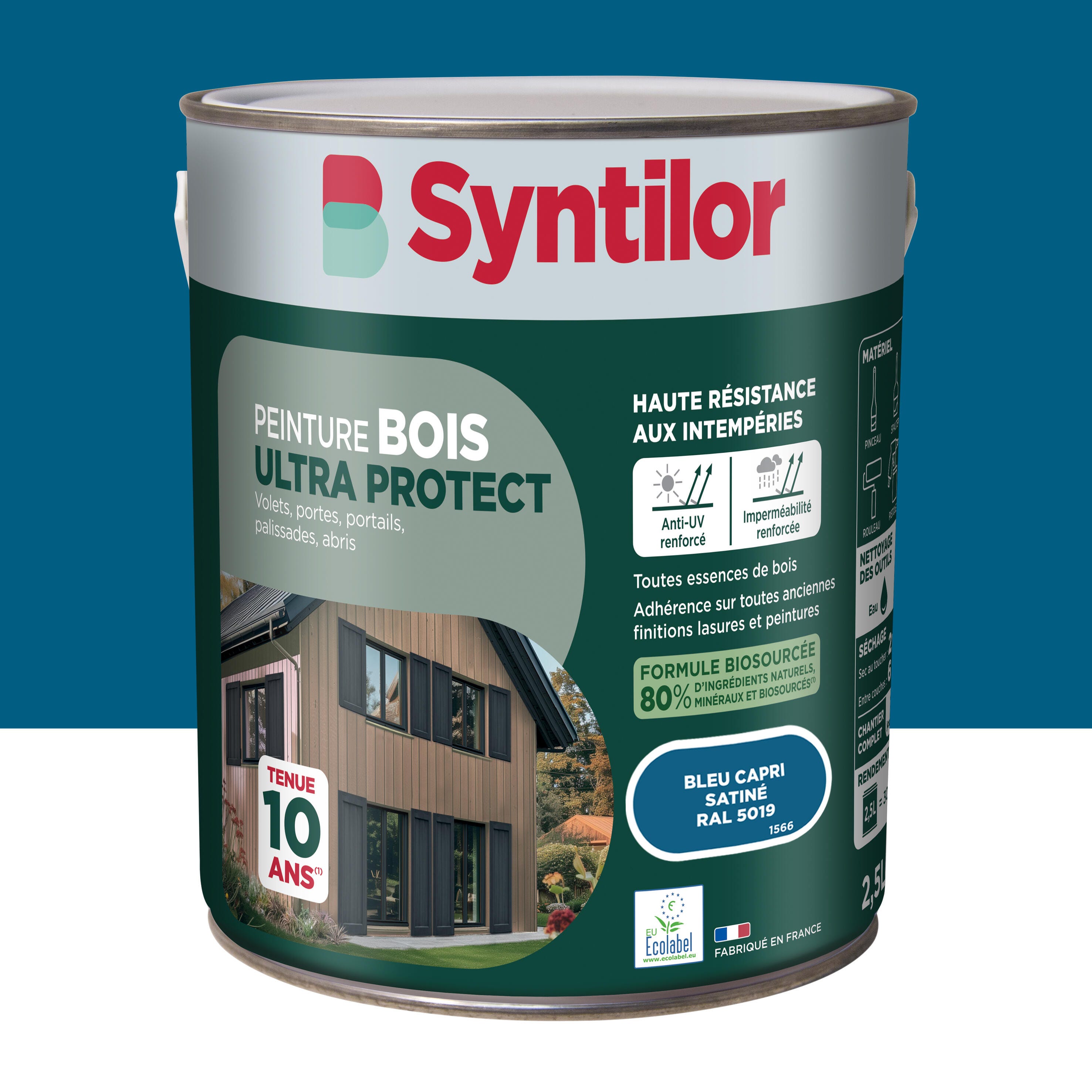 Peinture bois professionnelle renobois teinte RAL au choix 1L RAL 5002 bleu outremer Peinture bois professionnelle renobois teinte RAL au choix 1L RAL 5002 bleu outremer