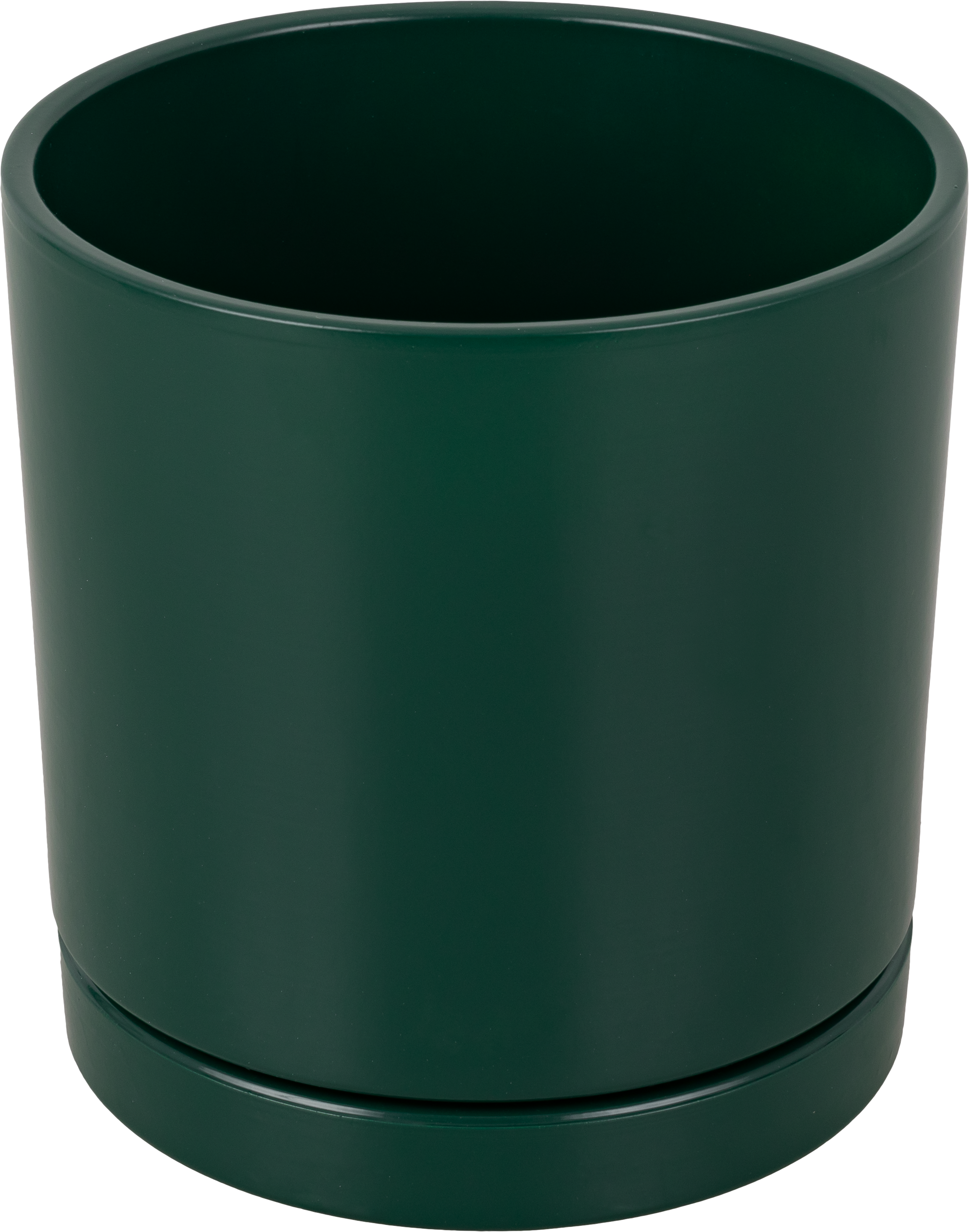 Doniczka ceramiczna z podstawką Vienna śr.15cm zielona Ceramik