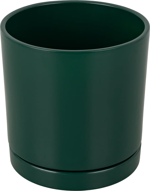 Doniczka ceramiczna z podstawką Vienna śr.15cm zielona Ceramik