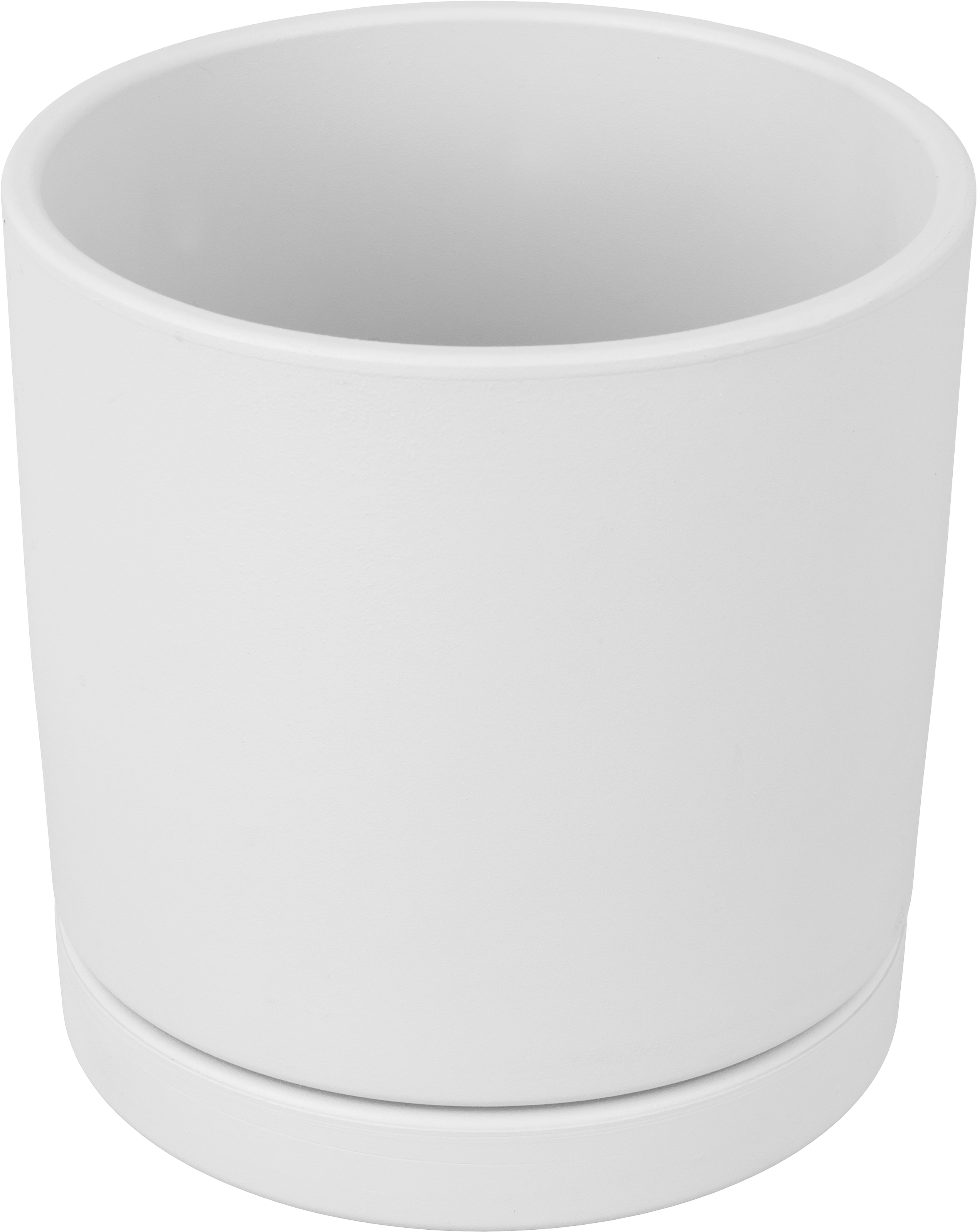 Doniczka ceramiczna z podstawką Vienna śr.15cm biała Ceramik