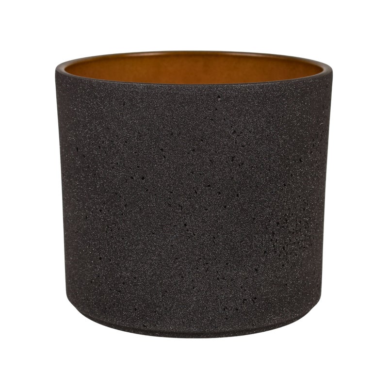 Zdjęcia - Podstawka pod kwiaty Cermax Osłonka doniczki ceramiczna Pillar Lava 14cm antracytowa Czarny