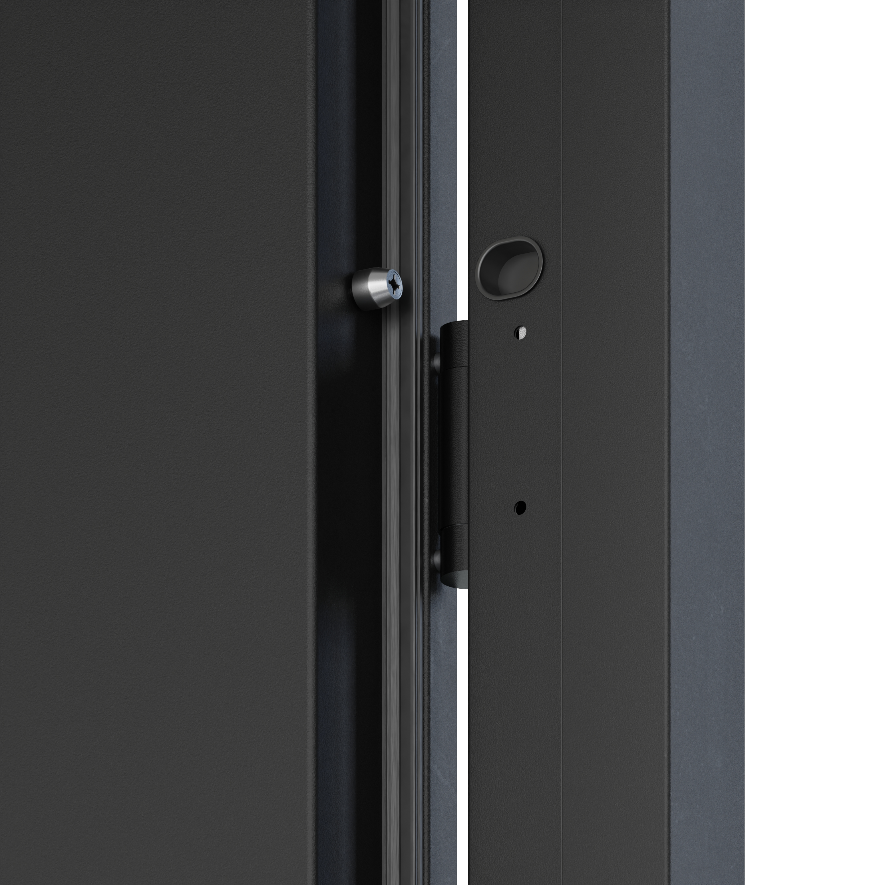 Drzwi zewnętrzne stalowe wejściowe Buena Shadow 68 czarne antracytowe 80 lewe Isoxa - 6