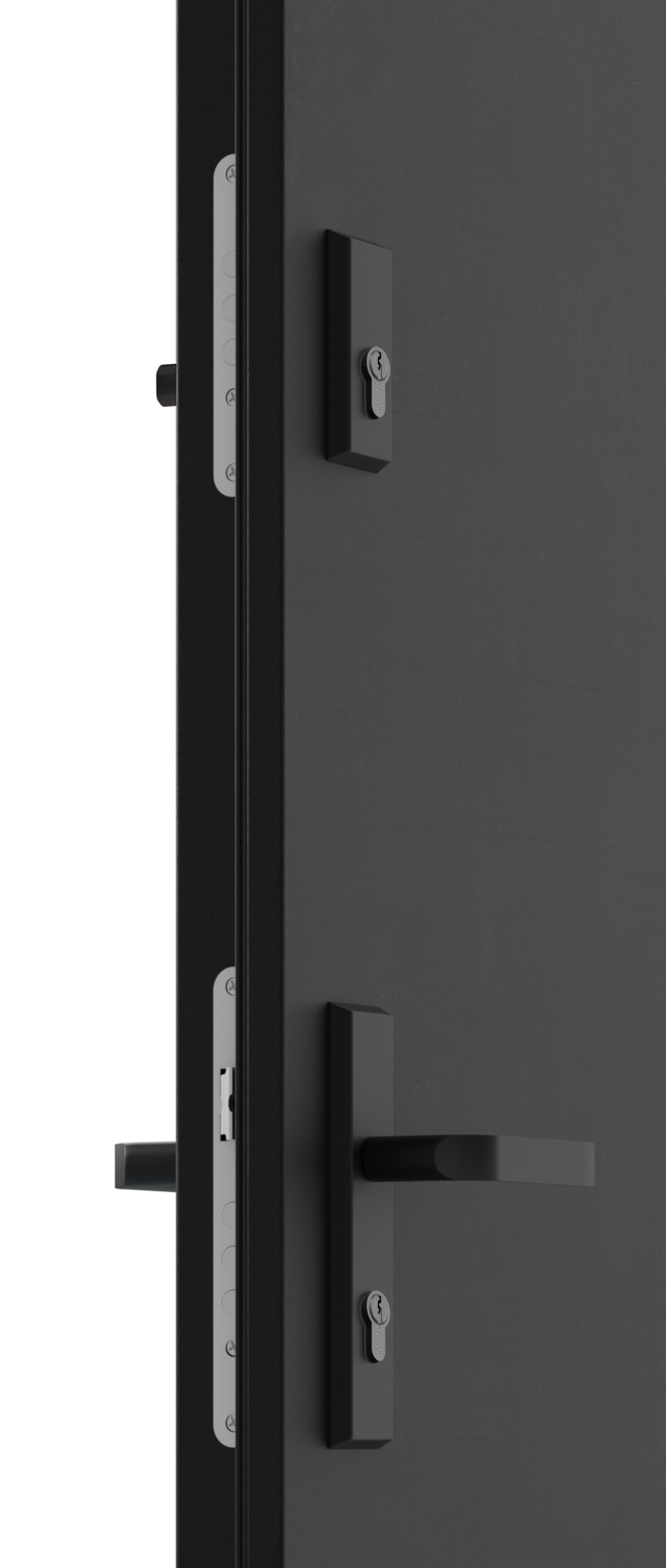 Drzwi zewnętrzne stalowe wejściowe Buena Shadow 68 czarne antracytowe 80 lewe Isoxa - 5