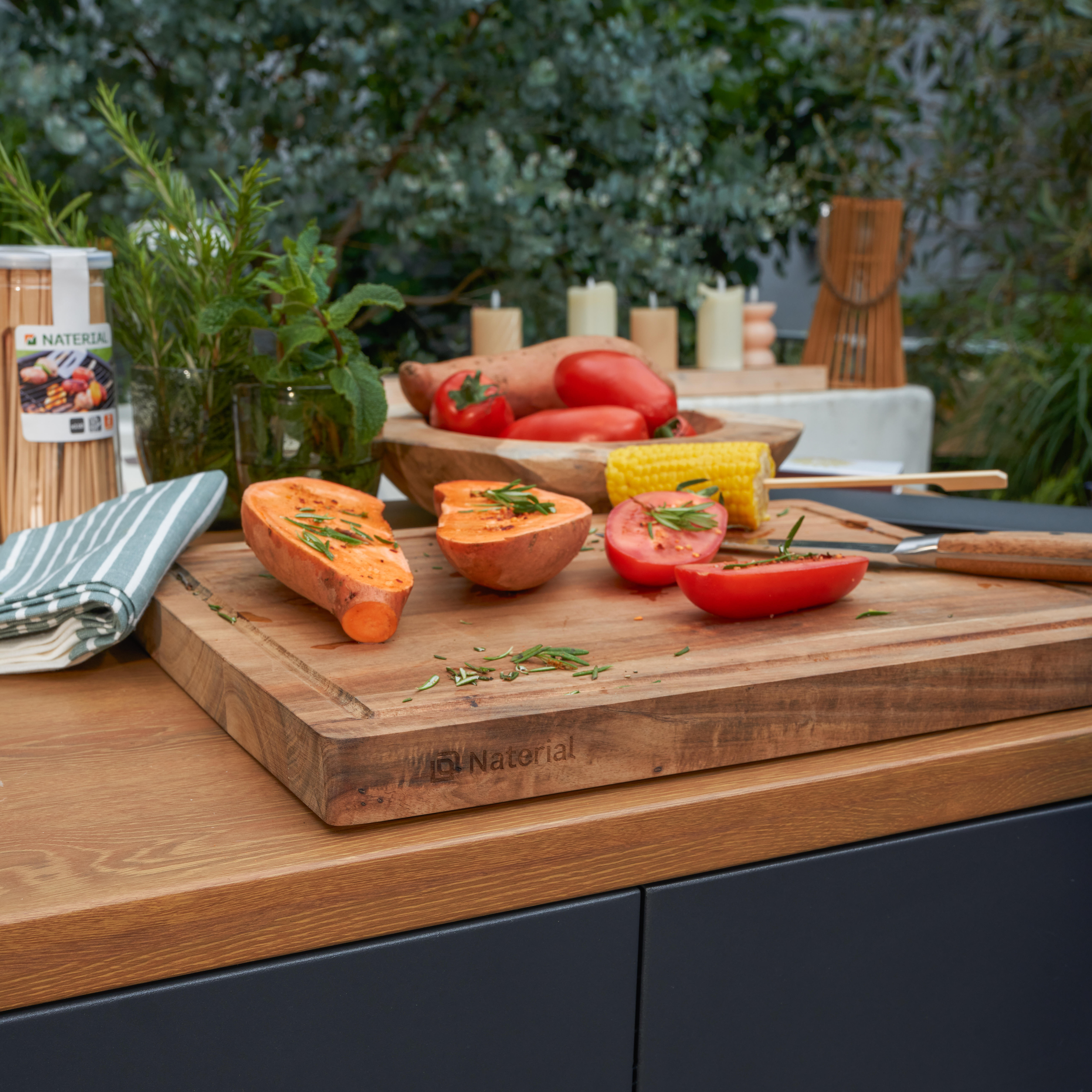 Planche à découper en acacia 40x30x3cm NATERIAL - 6