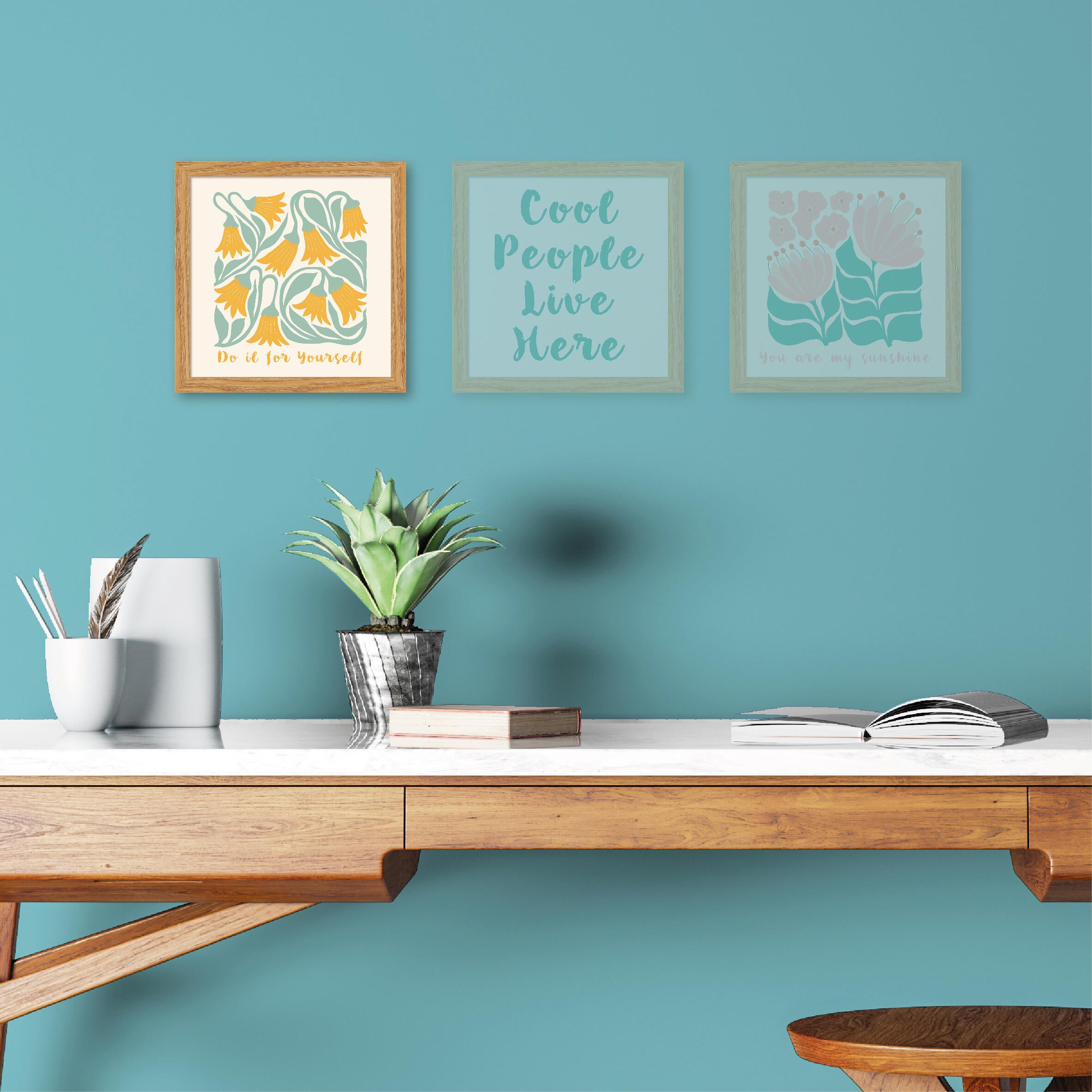 Stampa incorniciata su mdf 6340DP01E725X 25 x 25 cm - 2