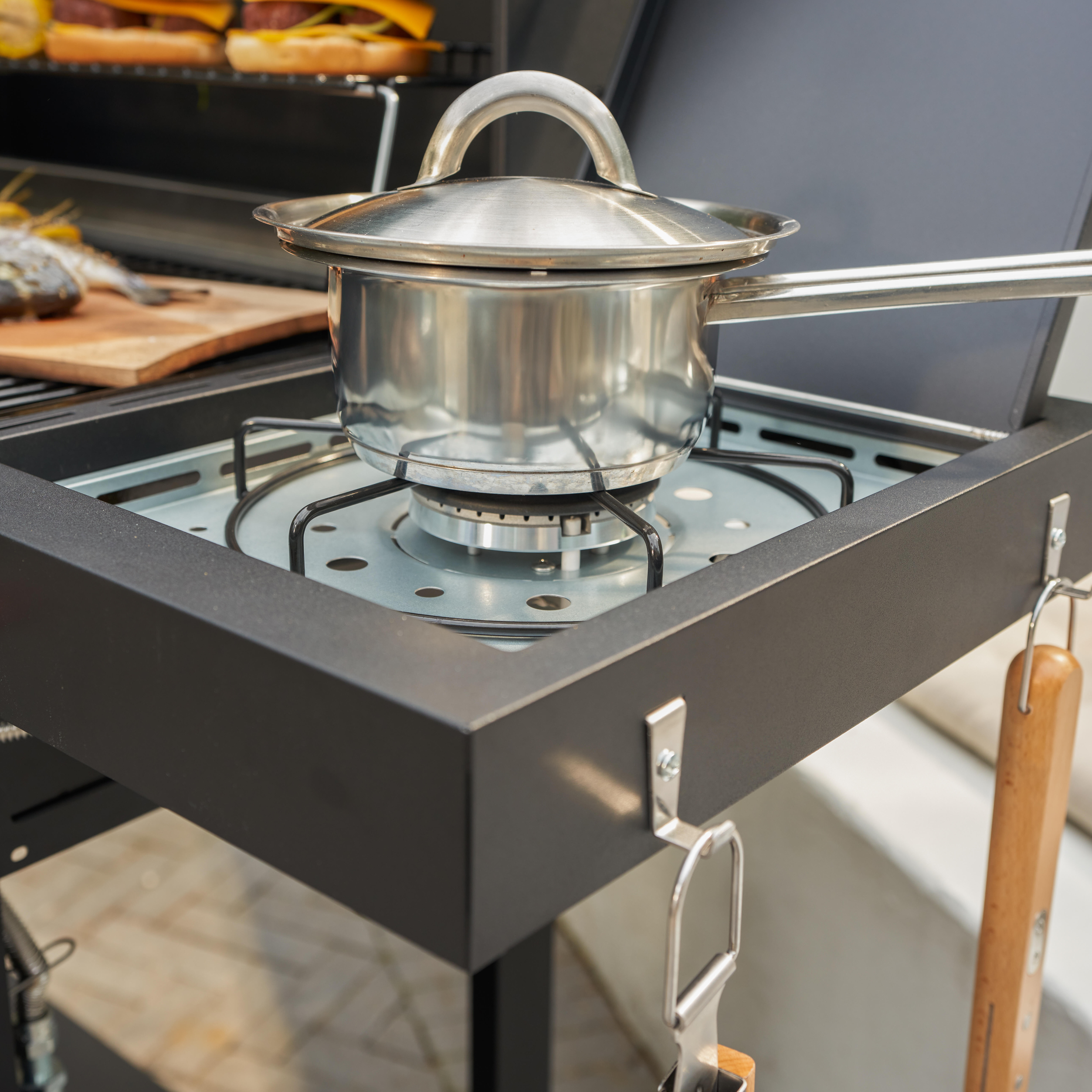 Módulo bancada para cozinha exterior em alumínio 120x63x127 cm Naterial Lykos - 23