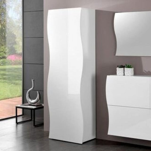 Mobile colonna ONDA L 63 x H 187.2 x P 40 cm bianco lucido