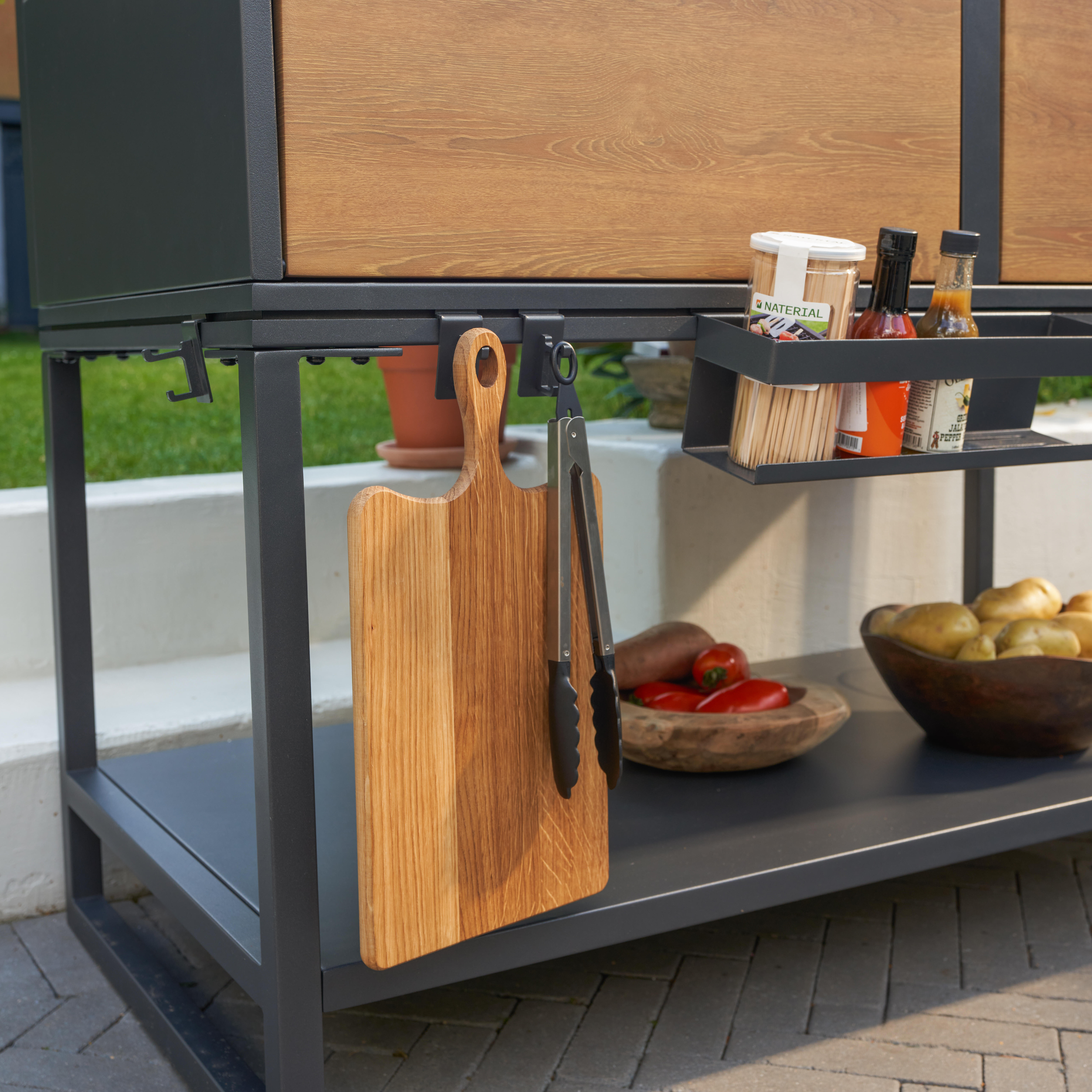 Módulo bancada para cozinha exterior em alumínio 120x63x127 cm Naterial Lykos - 21