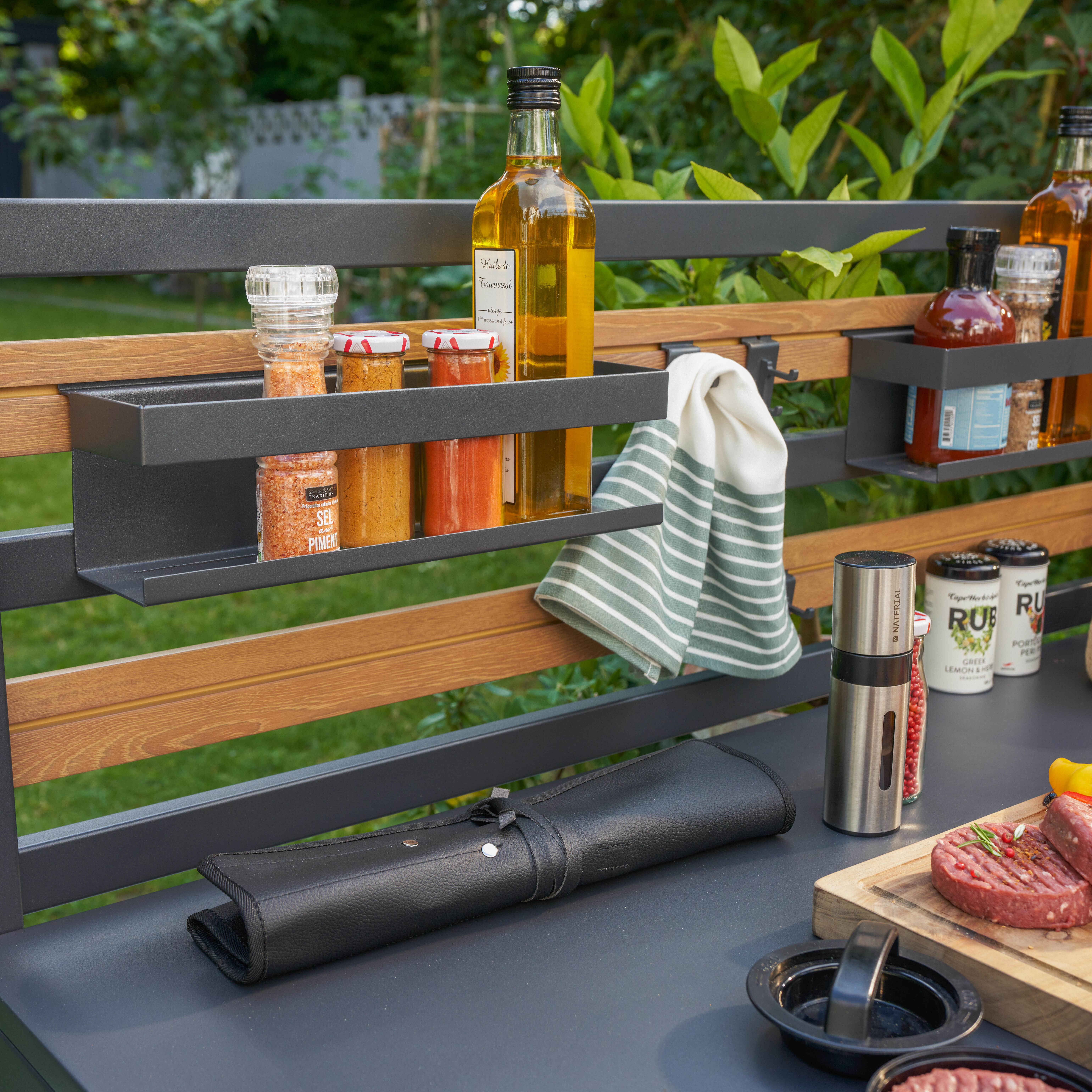Módulo bancada para cozinha exterior em alumínio 120x63x127 cm Naterial Lykos - 20