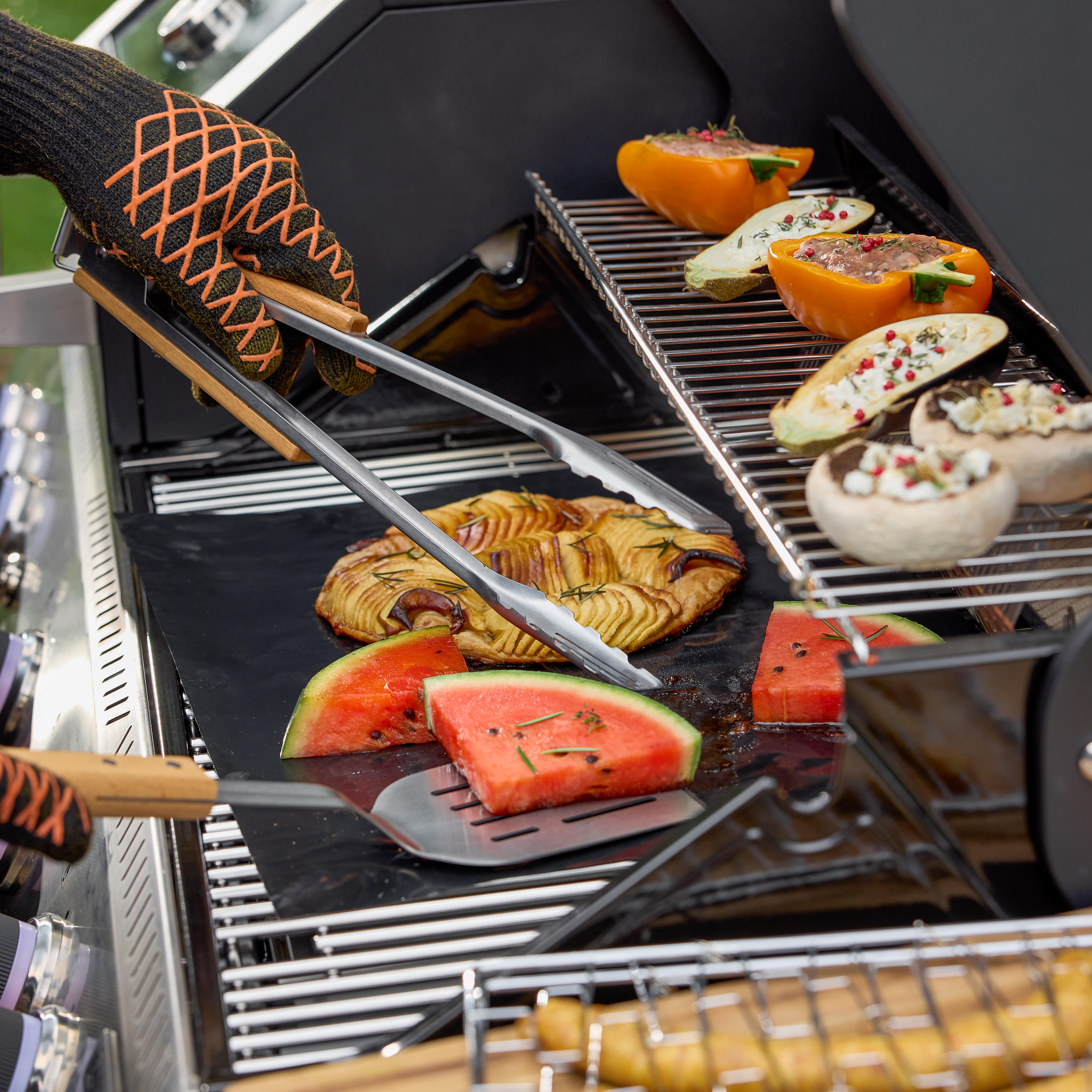 Conjunto de 4 utensílios de barbecue magnéticos em aço inoxidável Naterial - 13