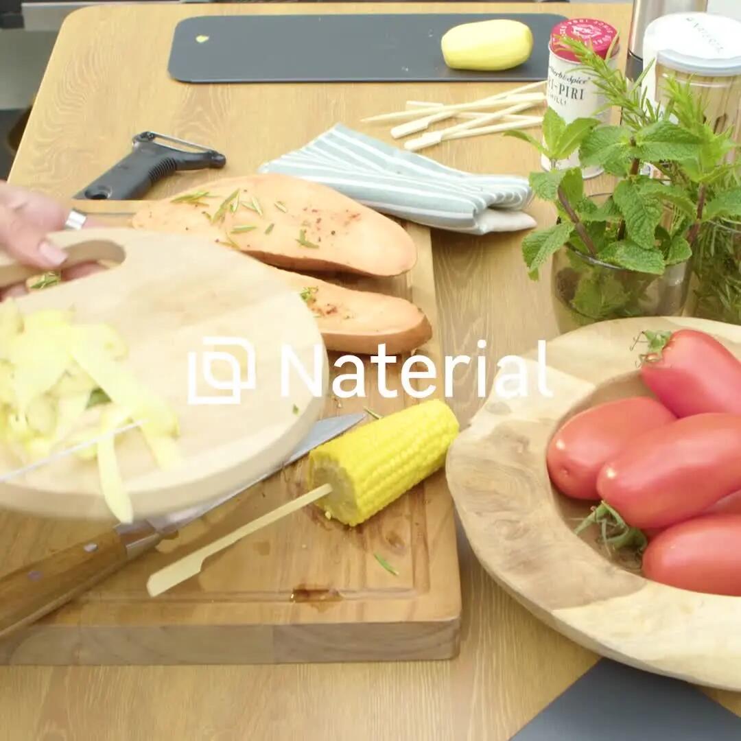 Chariot pour cuisine extérieure NATERIAL Holo gris/marron, H.86.5xL.100xl.55 cm - 10