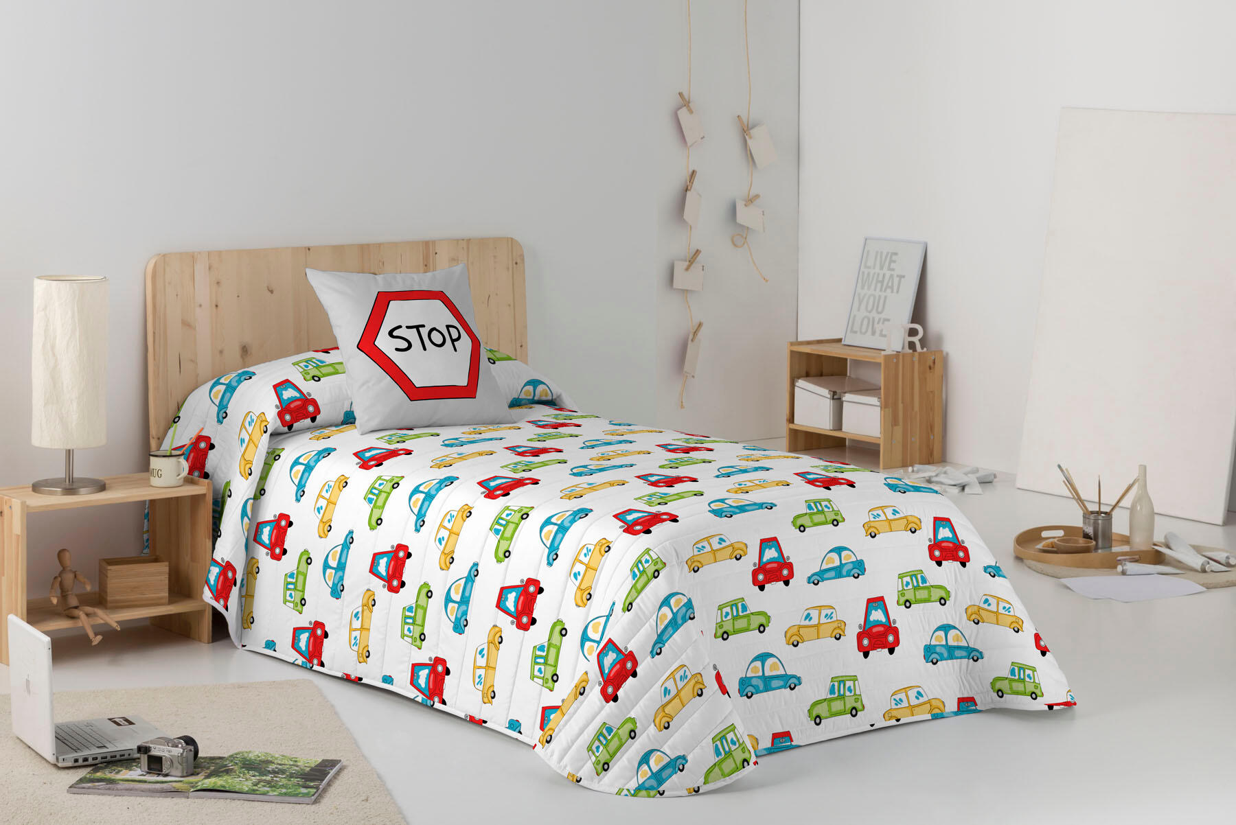 Colcha para cama infantil scalextric cama 90 cm