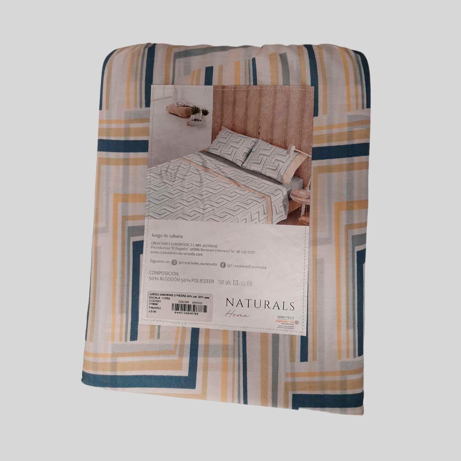 Juego de sábanas Escala 4 piezas para camas de 150 cm - 4