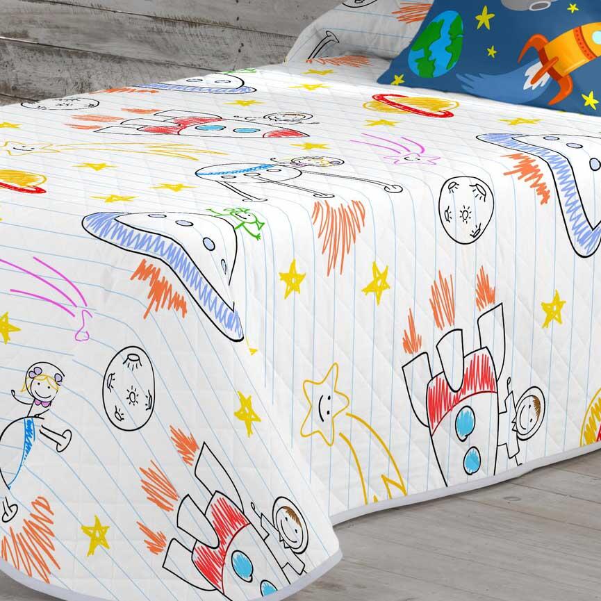 Colcha de cama infantil LLUC 100% algodón para cama 90 cm - 5