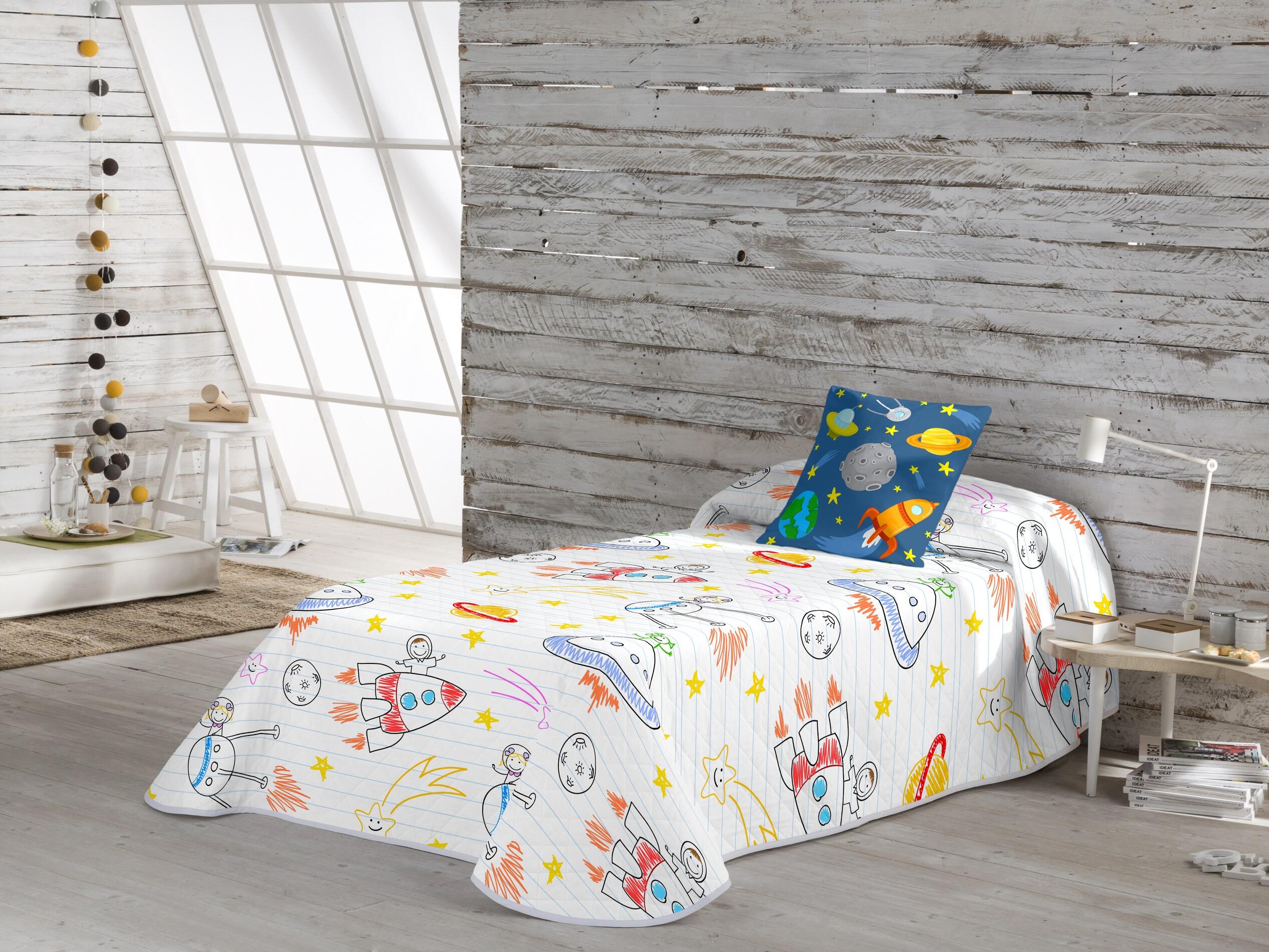 Colcha de cama infantil lluc 100% algodón para cama 105 cm
