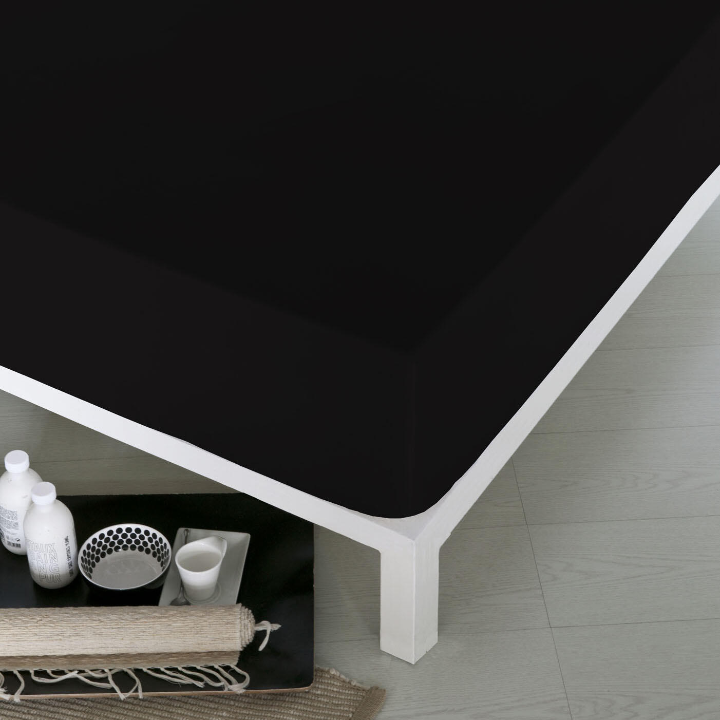 Sábana bajera NEGRO para cama 90 cm - 2