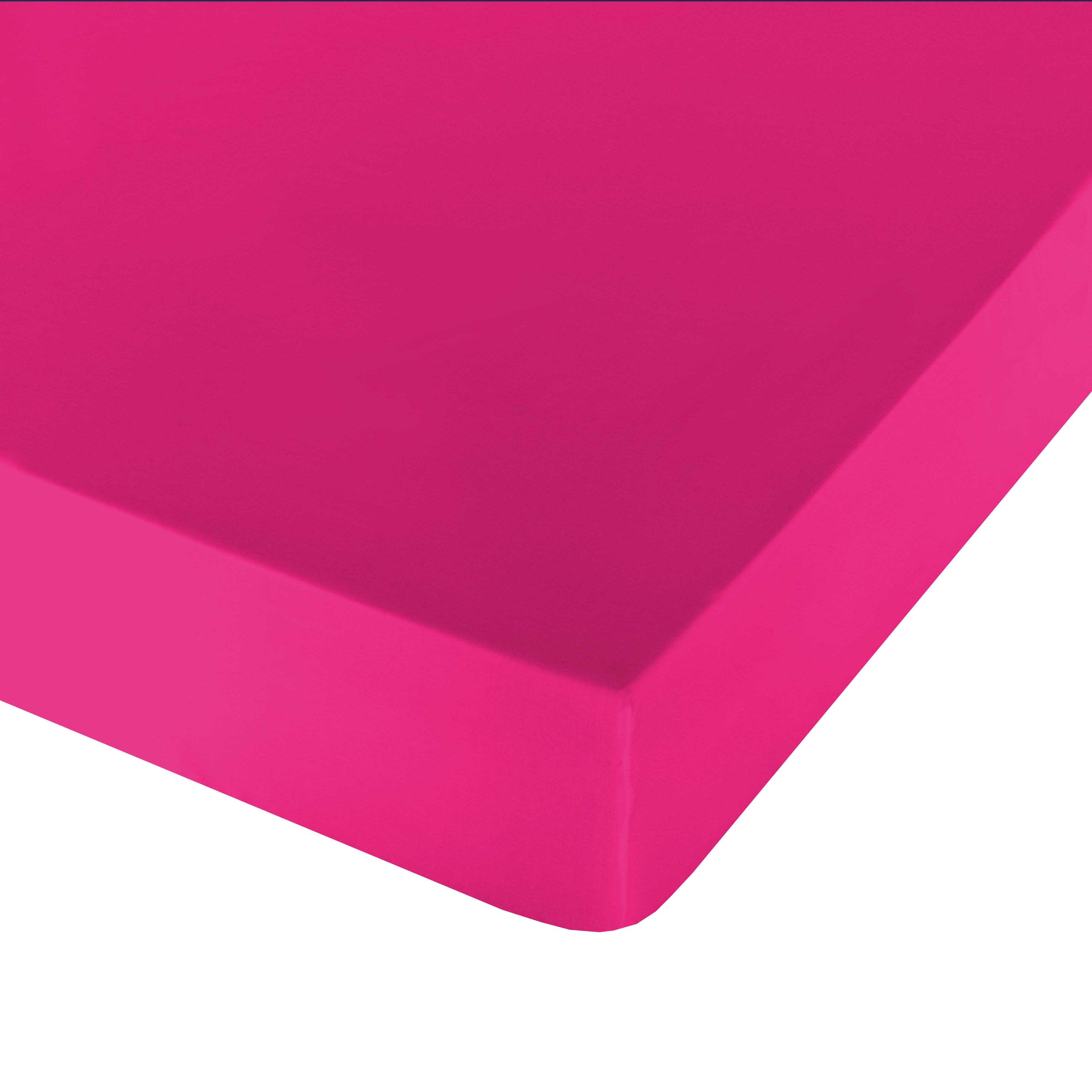 Sábana bajera fucsia para cama 135 cm