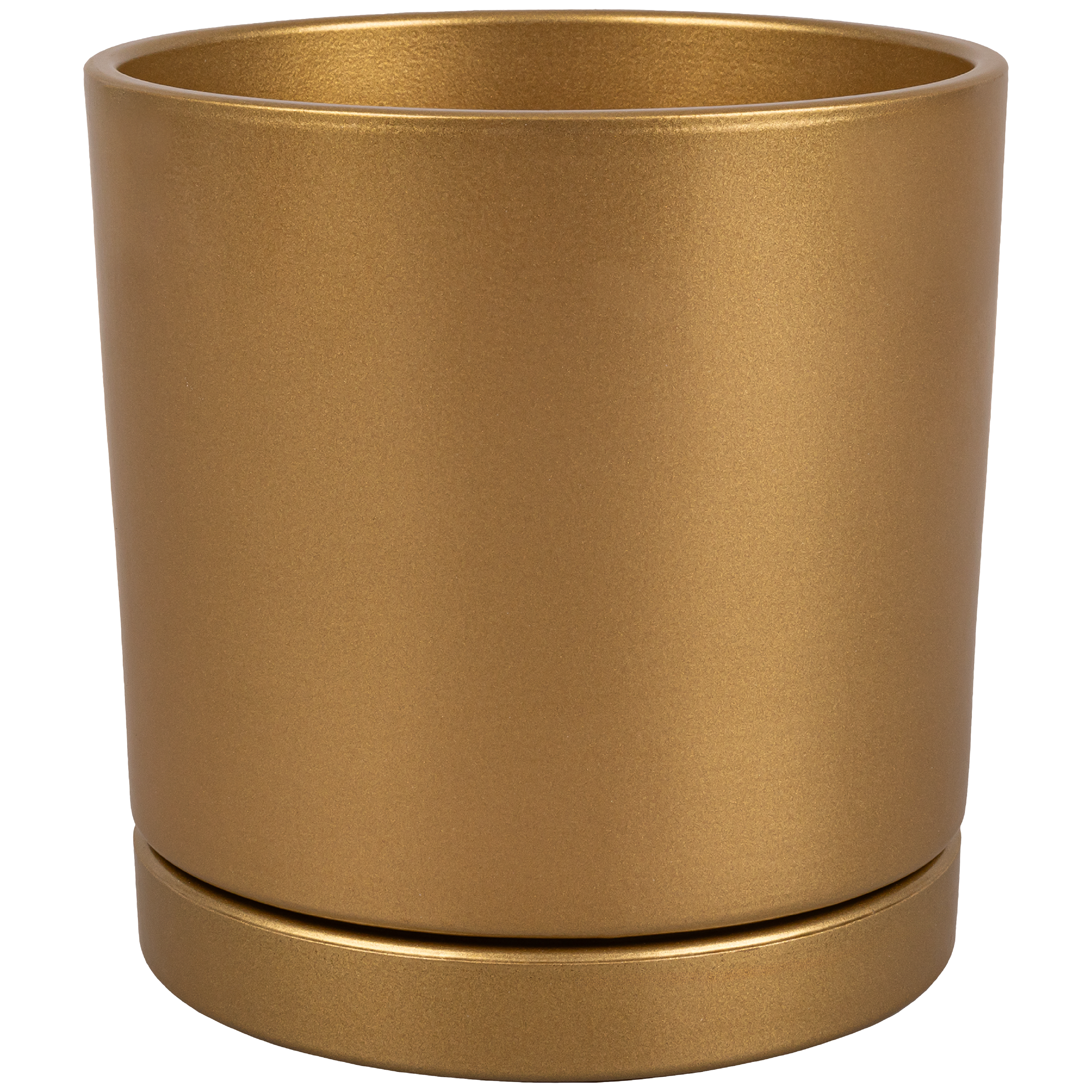 Doniczka ceramiczna z podstawką Vienna śr.15cm złota Ceramik