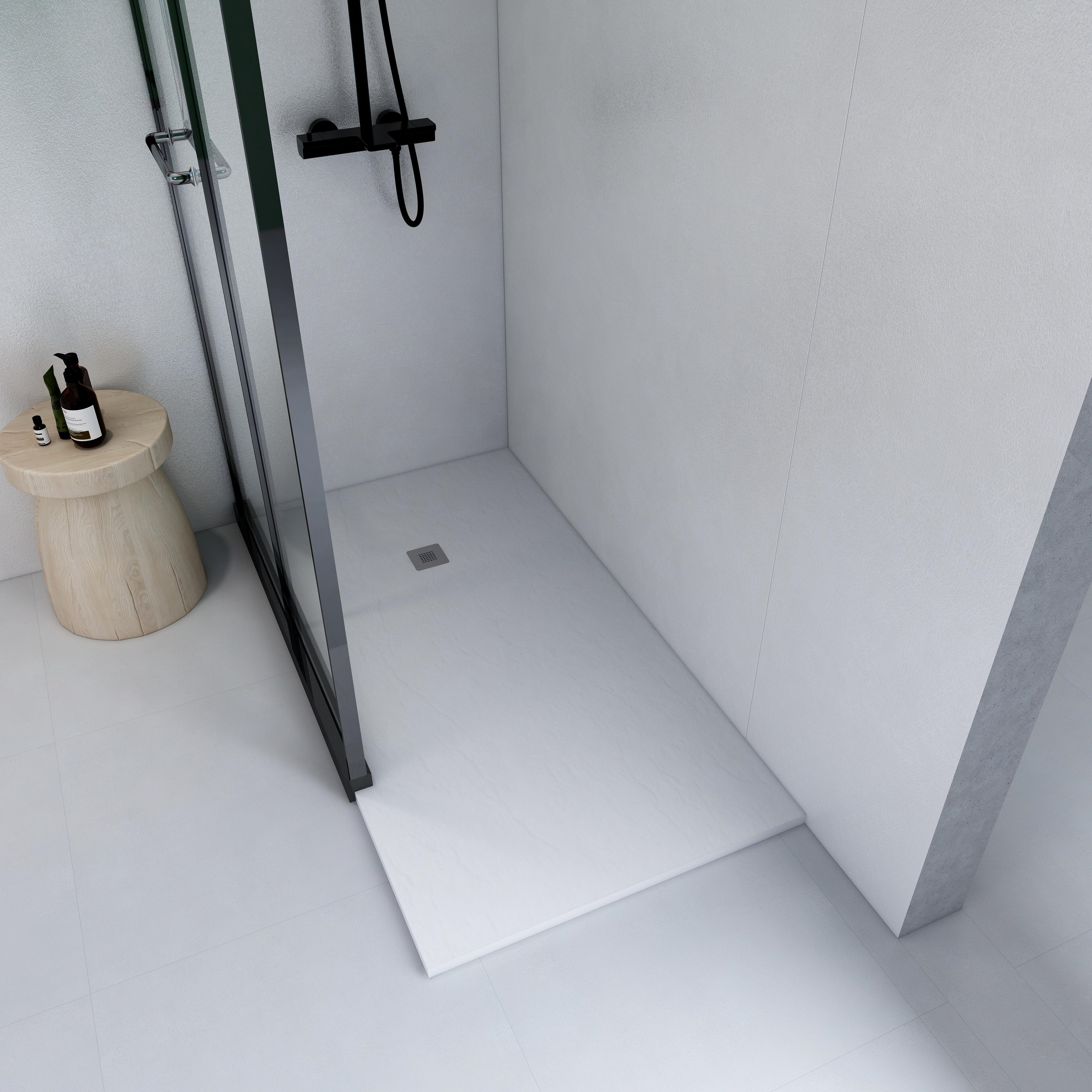 Plato de ducha Dylan 100x80 cm blanco - 4