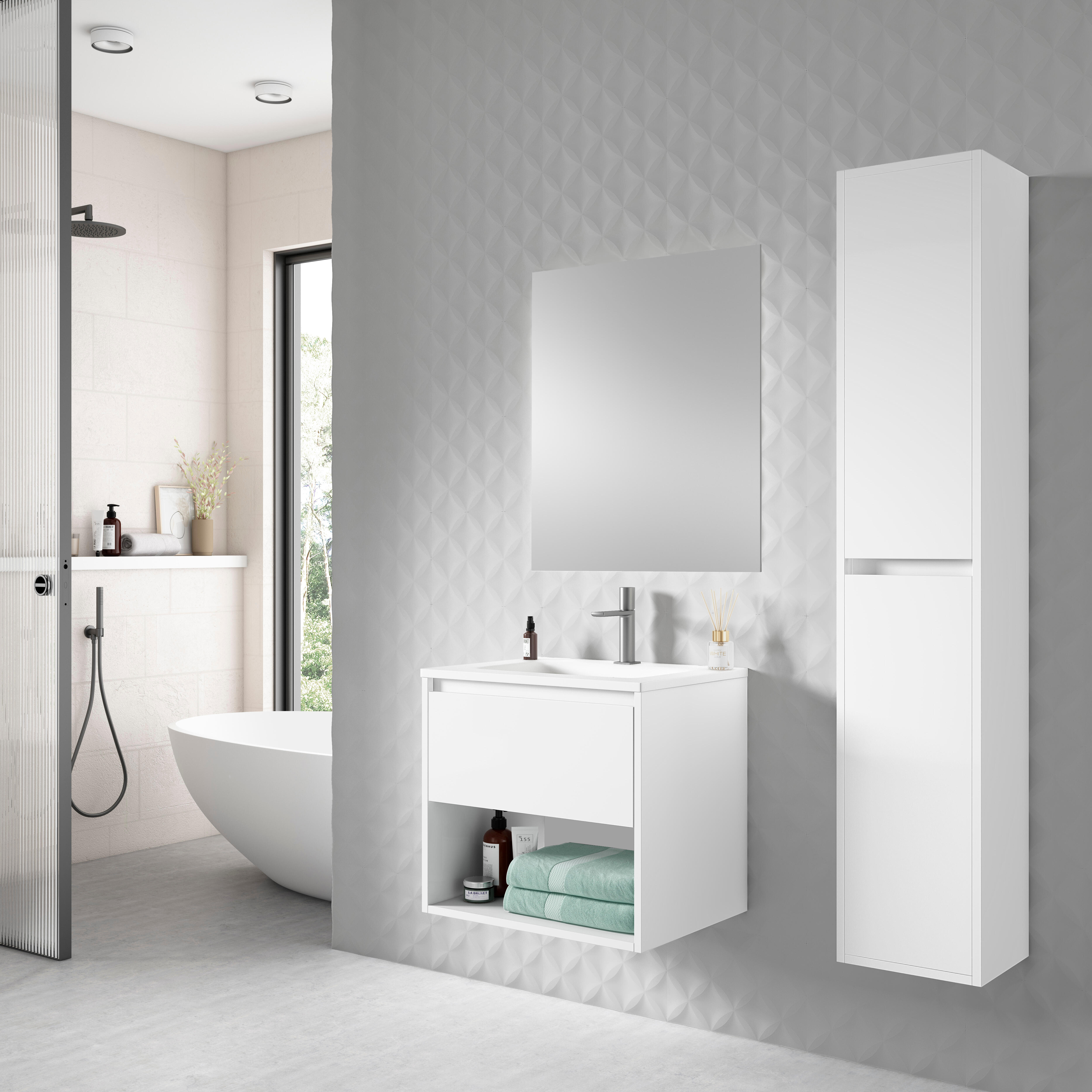 Conjunto de baño pumba blanco 60x45,5 cm