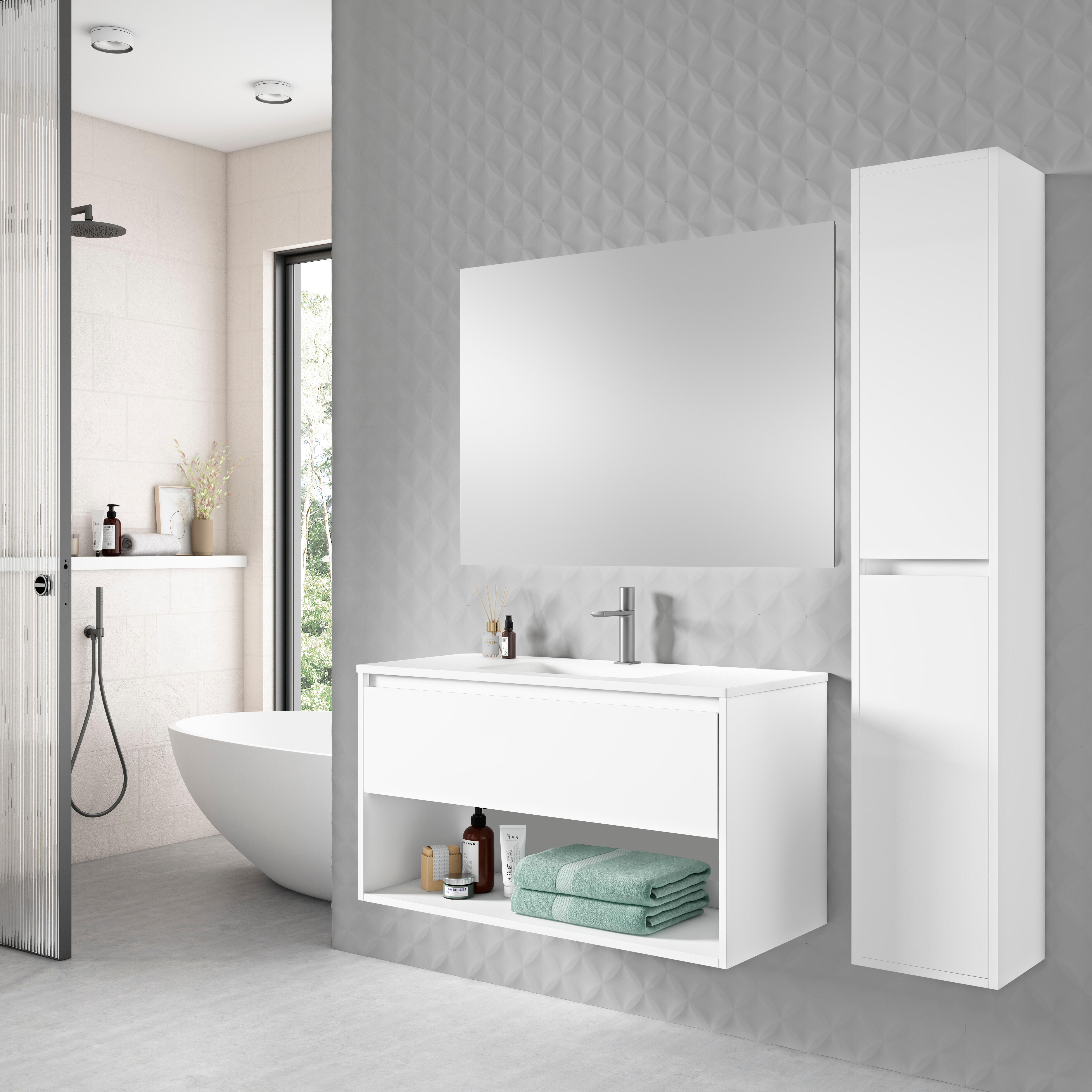 Conjunto de baño pumba blanco 100x45,5 cm