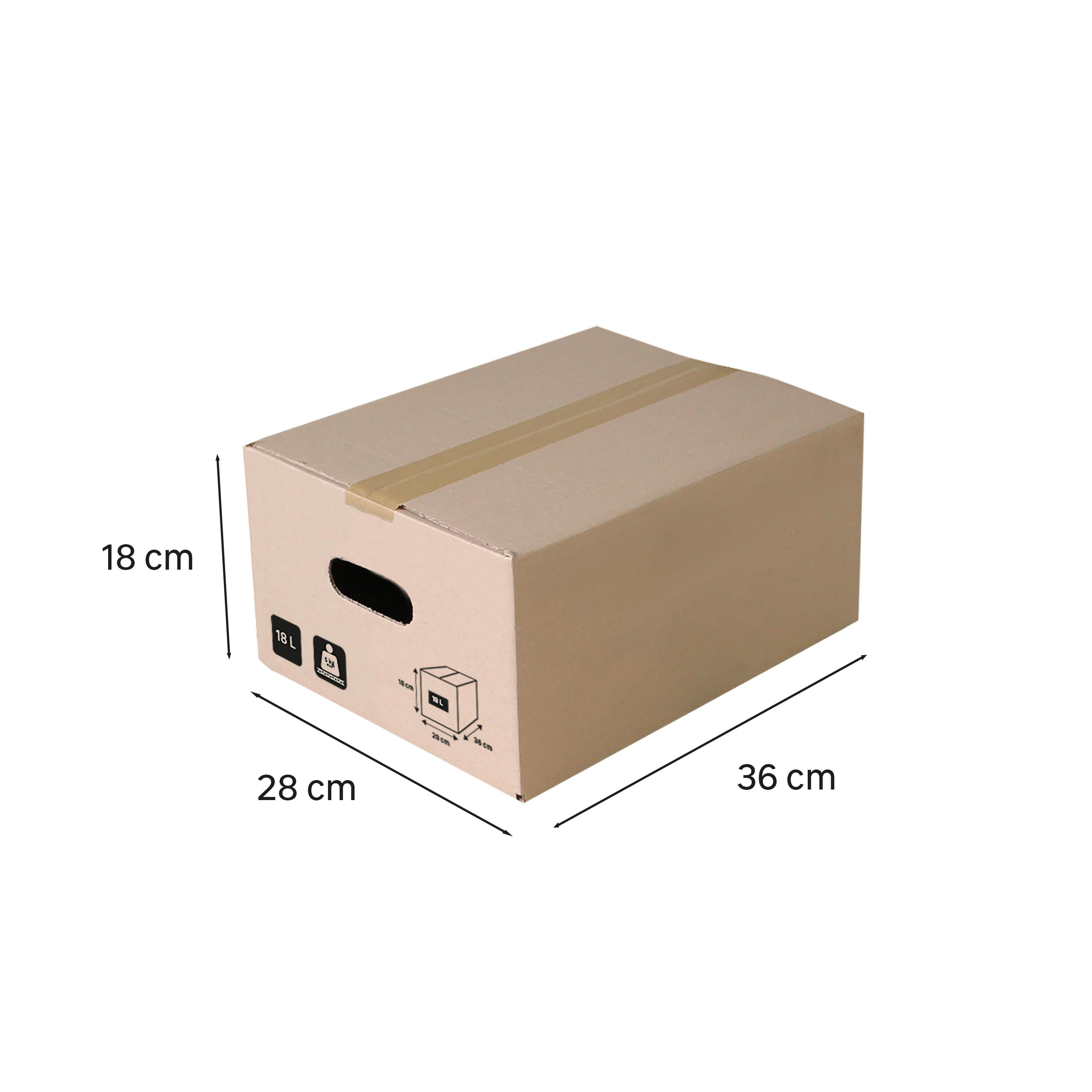 Scatola da imballaggio avana 1 onda L 36 x H 18 x P 28 cm - 7