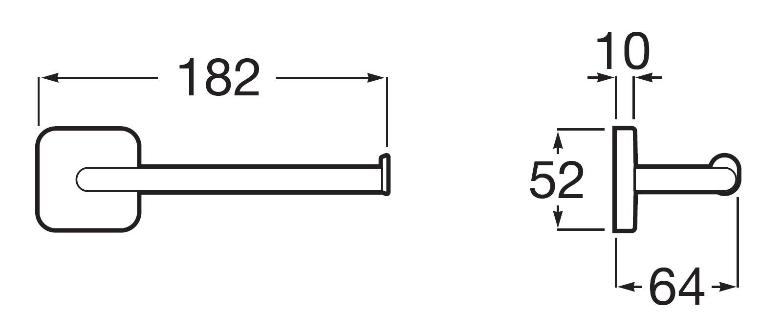 Portarrollos de papel higiénico Adagio-N negro adheviso o para atornillar - 2