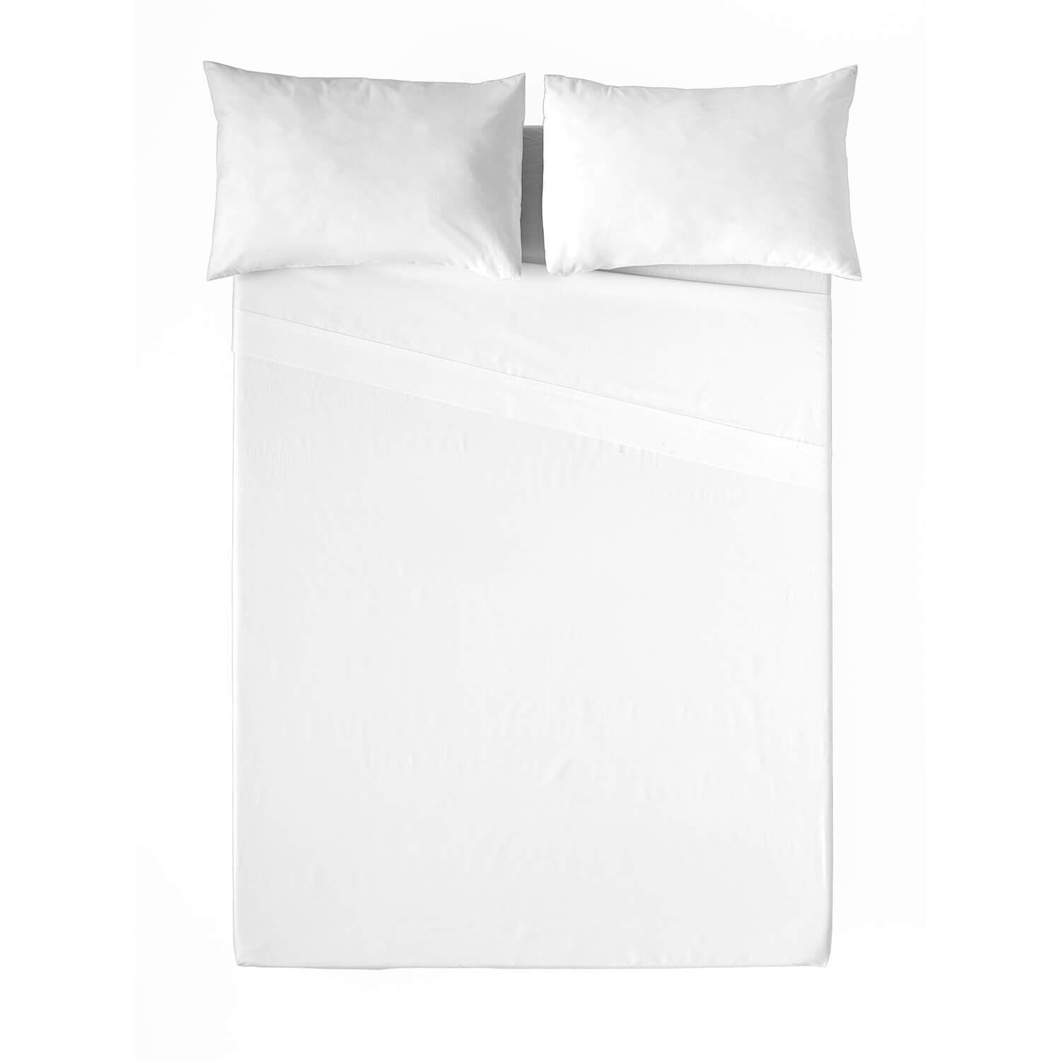 Sábana encimera 144 hilos blanco para cama 135 cm - 2