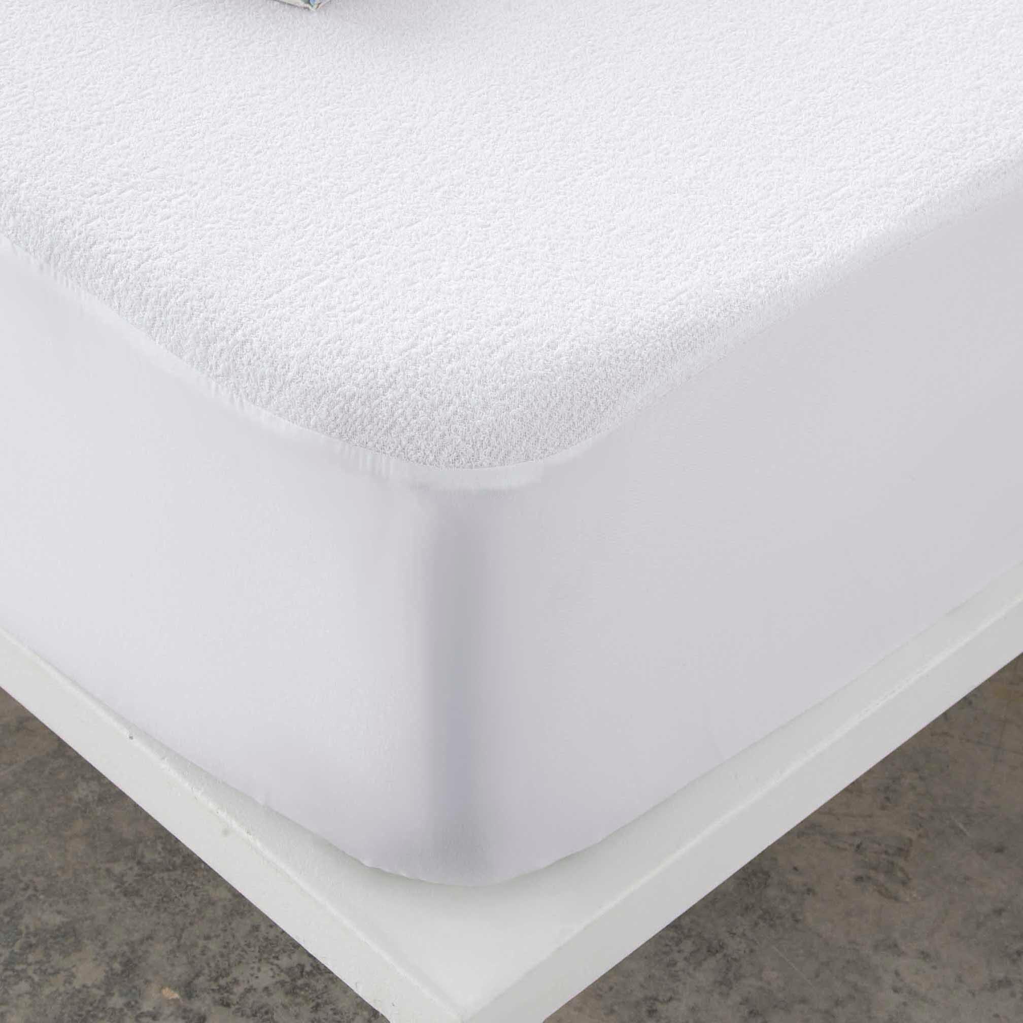 Protector de colchón  impermeable de algodón 120x200 cm blanco para cama de 120 cm de ancho - 7
