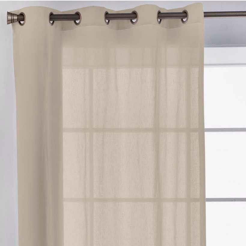 Cortina visillo con ojales 200x260 cm beige