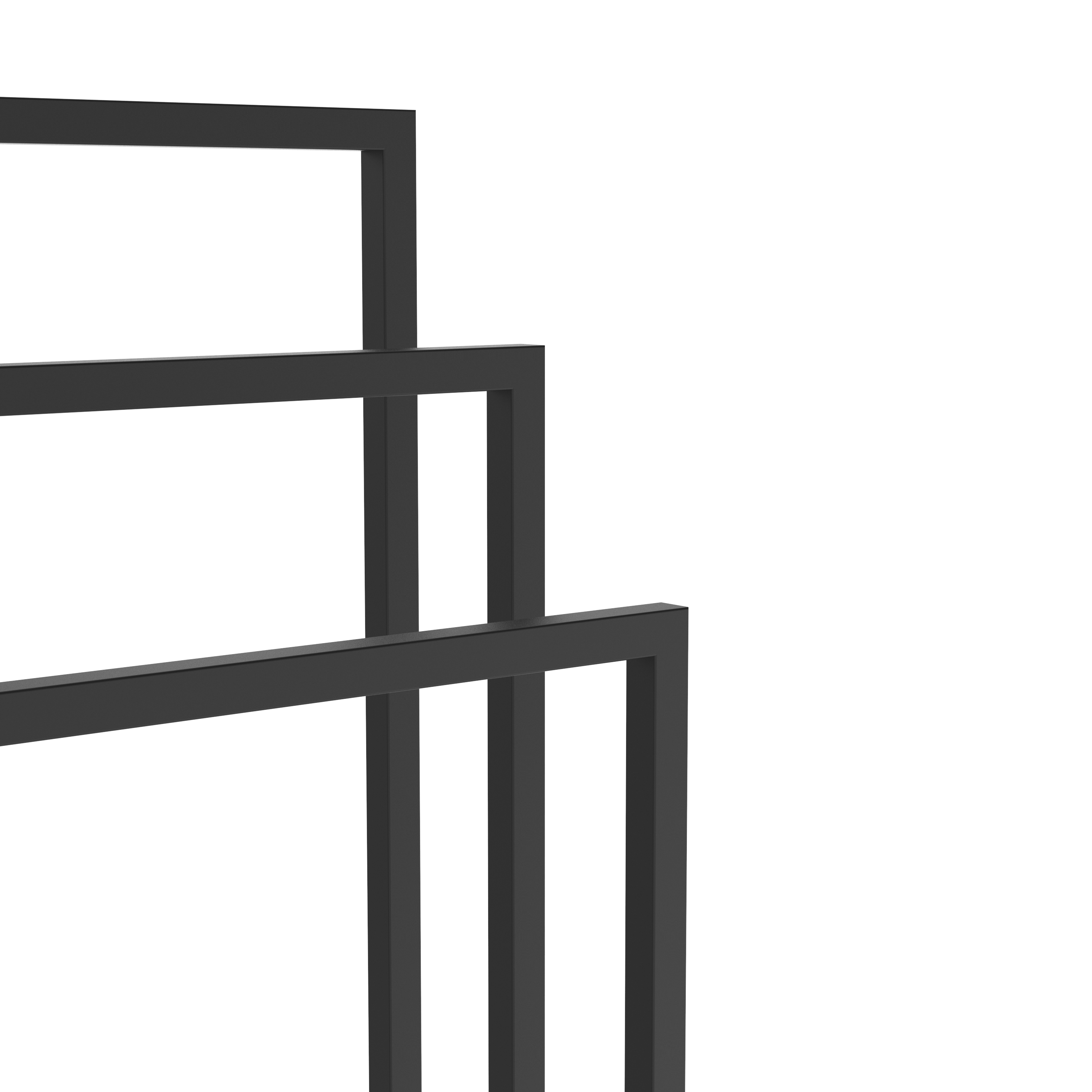 Stojak łazienkowy na ręczniki potrójny Quaddro czarny Sensea - 6