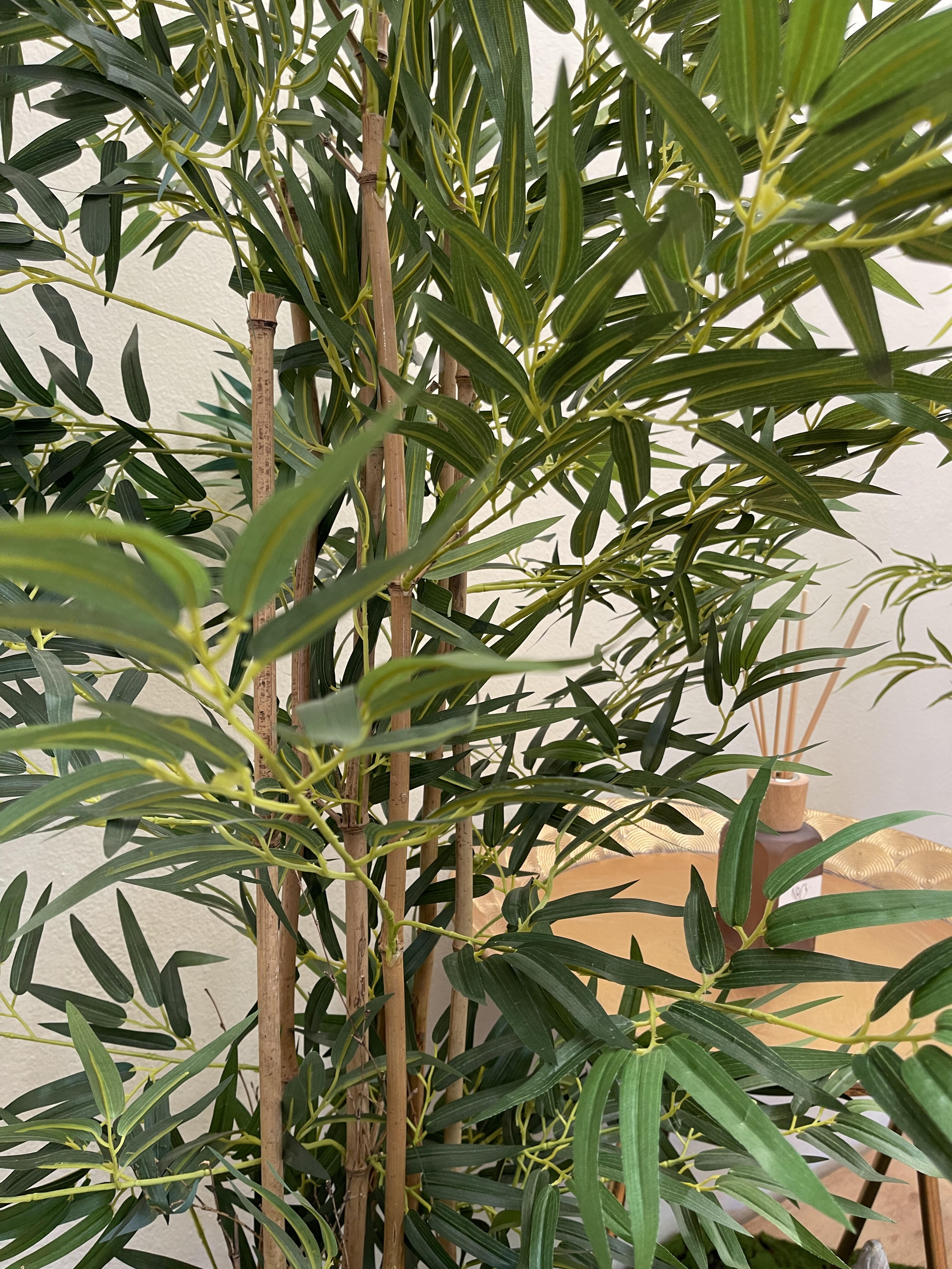 Pianta artificiale Bamboo in vaso di plastica H 100 cm ø 15 cm - 4