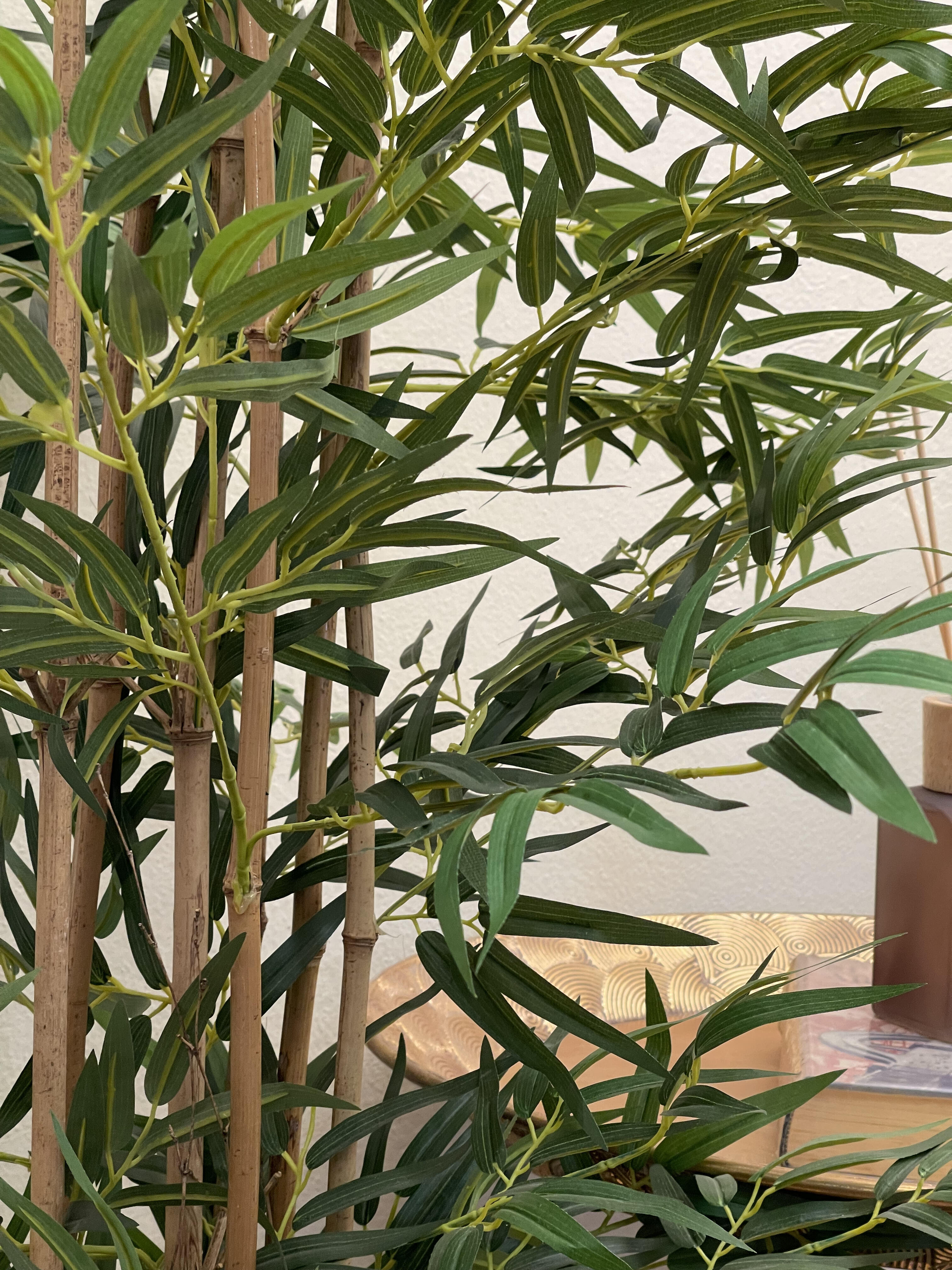 Pianta artificiale Bamboo in vaso di plastica H 100 cm ø 15 cm - 3
