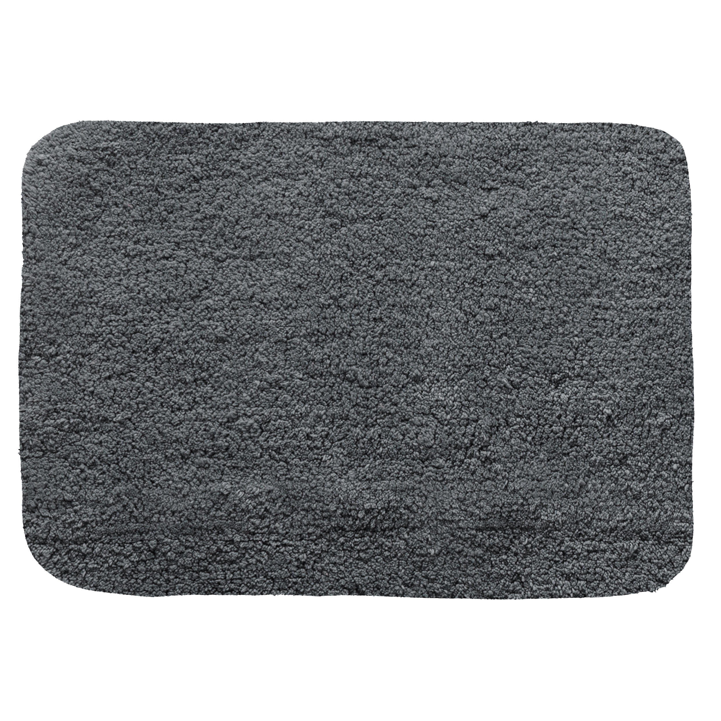 Alfombra de baño rectangular 50x70 cm gris