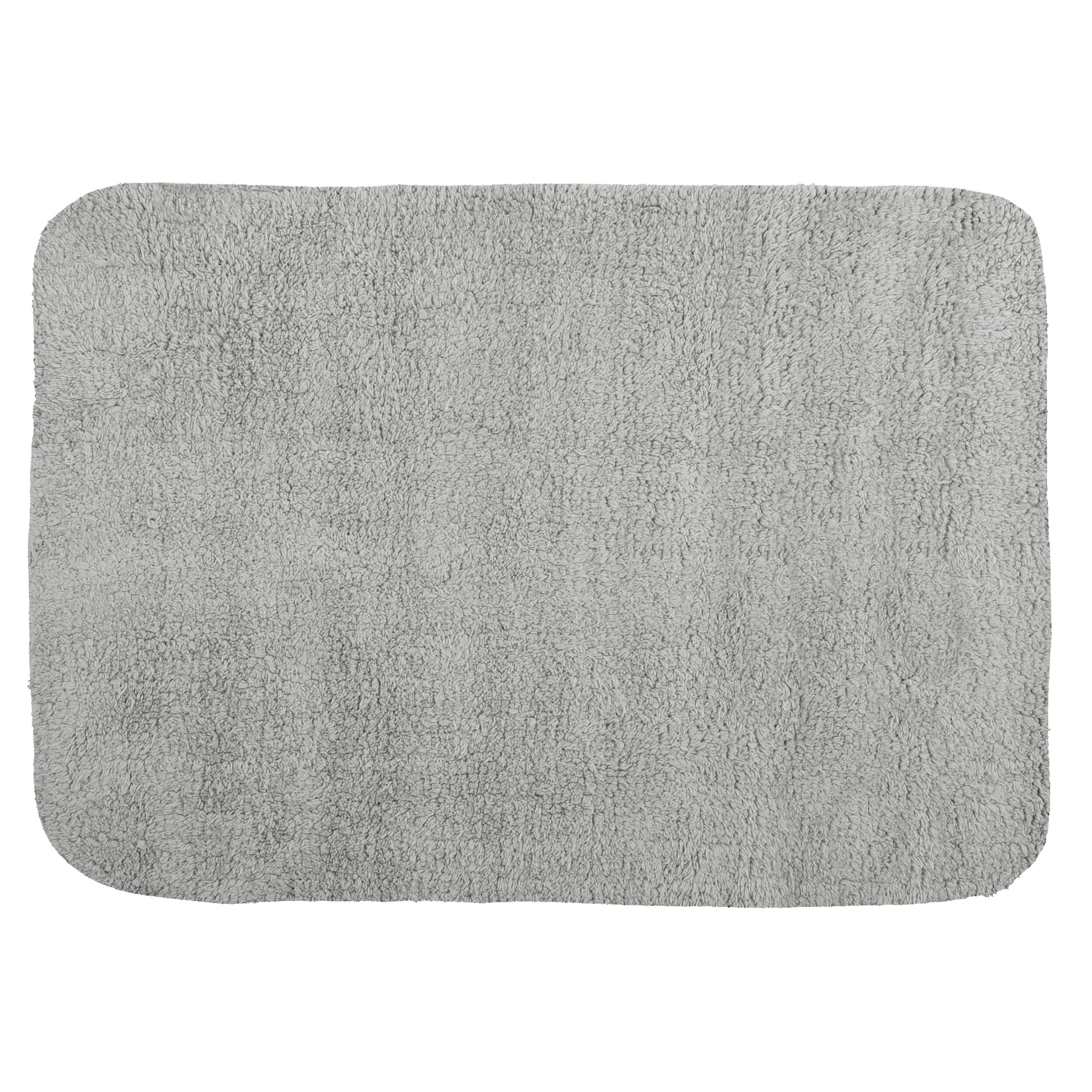 Alfombra de baño rectangular 50x70 cm gris