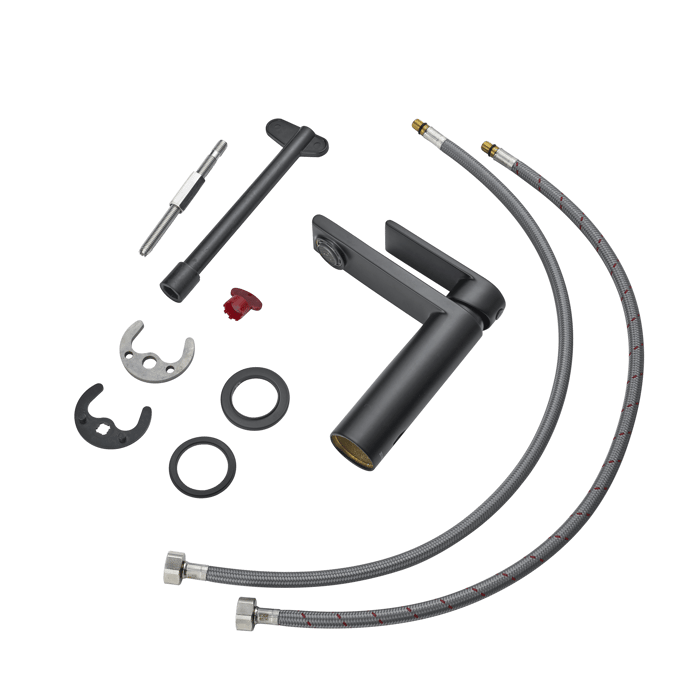 Vista despiezada del grifo Sensea Cinta Negra