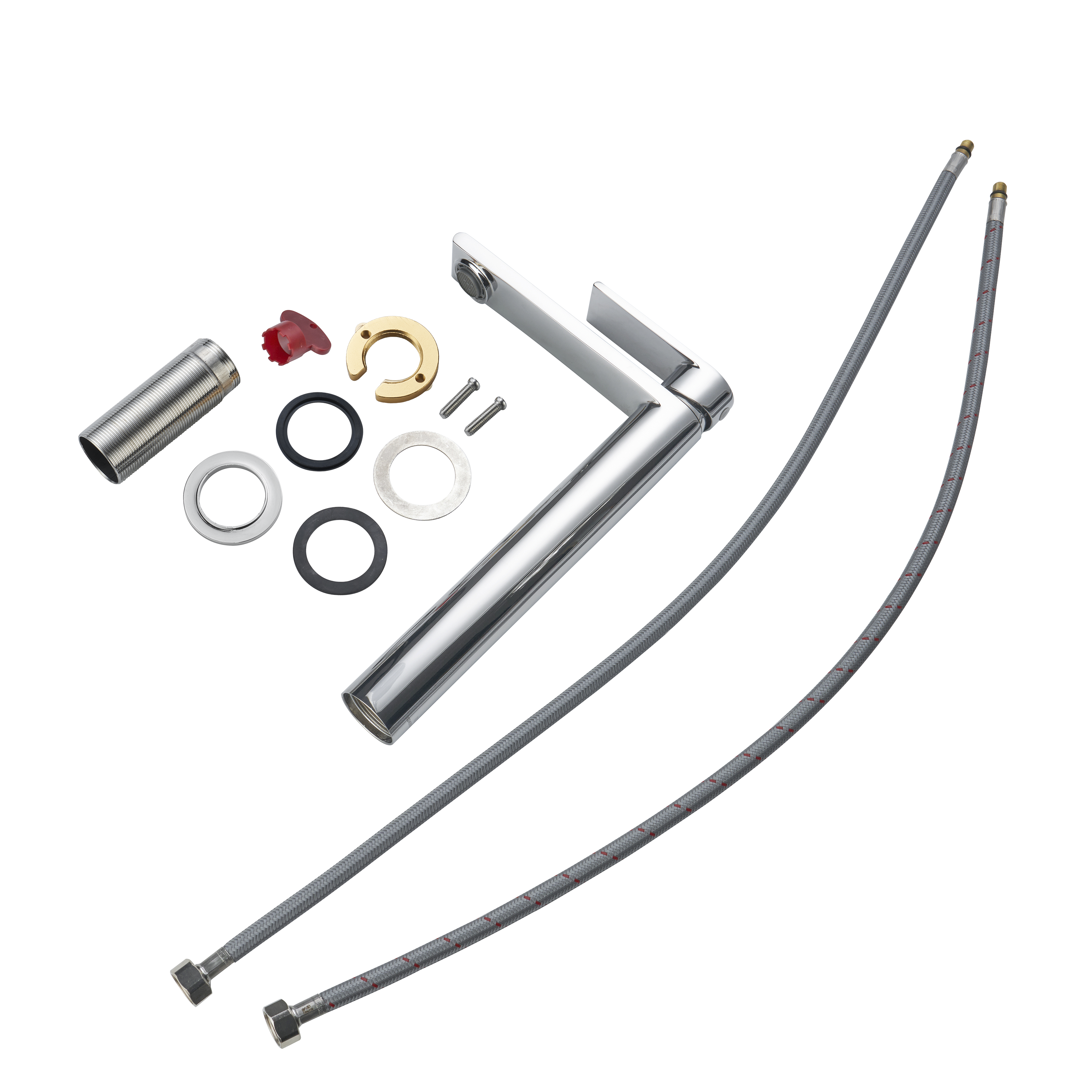 Grifo de lavabo SENSEA Cinta monomando caño alto cromo brillo. Latón - 6