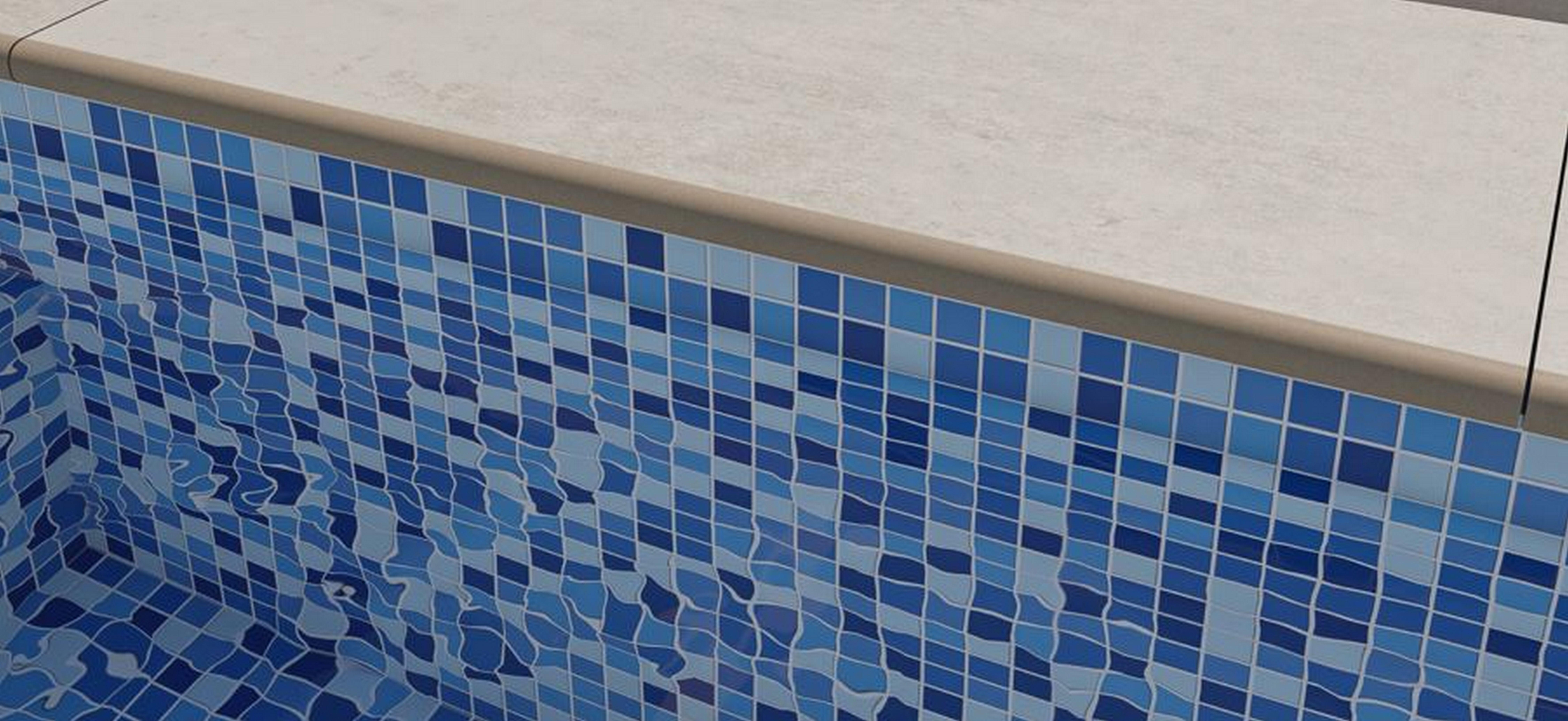 Peldaño gres porcelánico Martins efecto cemento blanco 59.5x30cm espesor 20mm ARTENS - 6