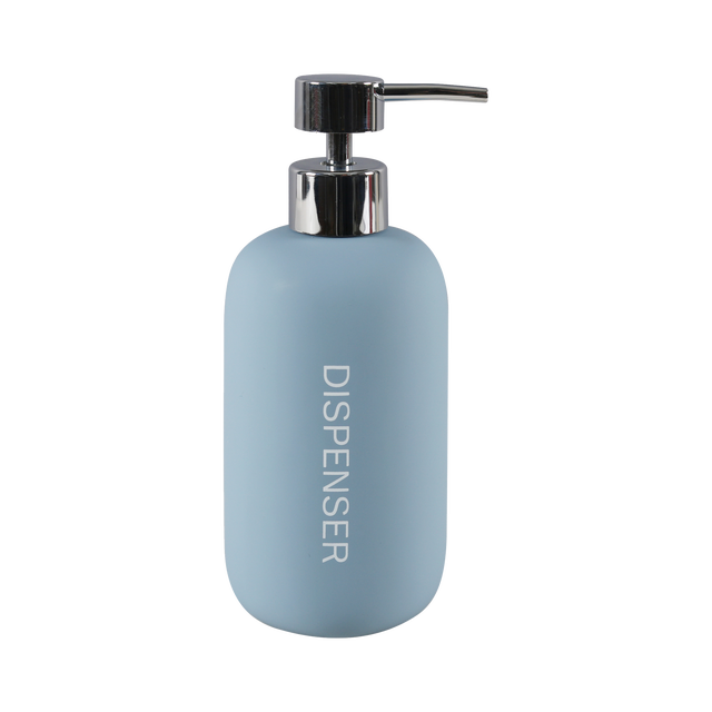 Dispenser sapone per bagno d'appoggio Soft azzurro in ceramica 0.24 l