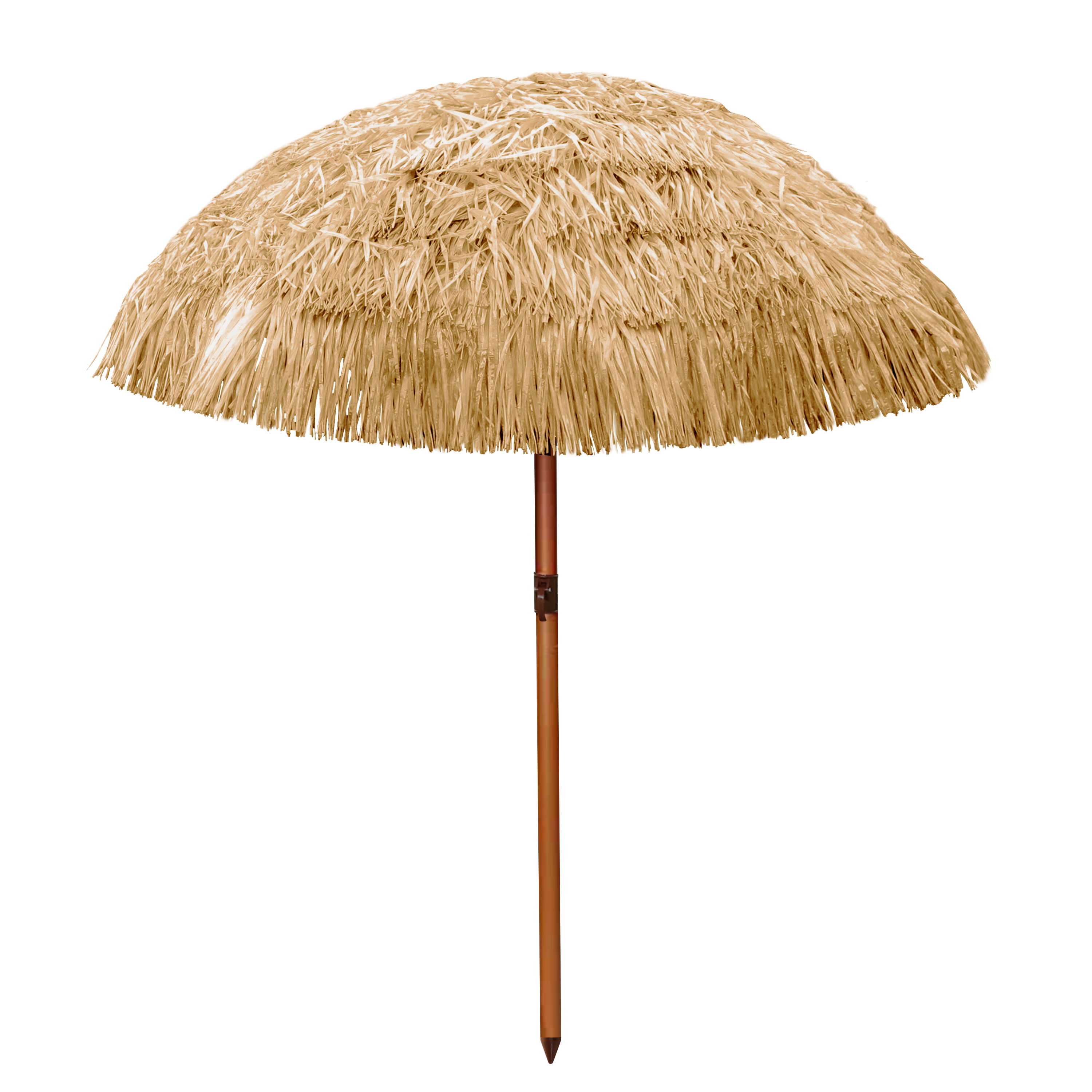 Parasol plażowy okrągły Hawajski śr. 220 cm beżowy