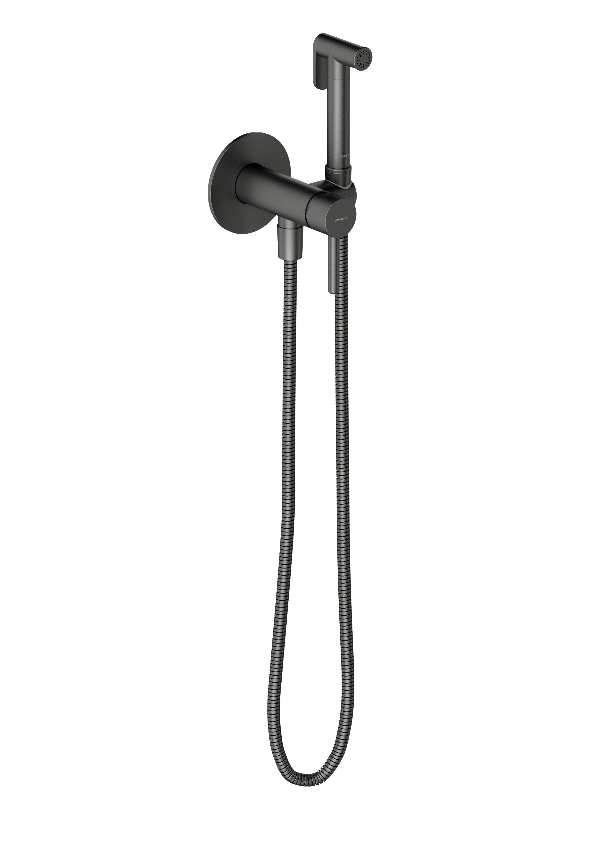 Bateria bidetowa podtynkowa Simplon grafit szczotkowany Omnires