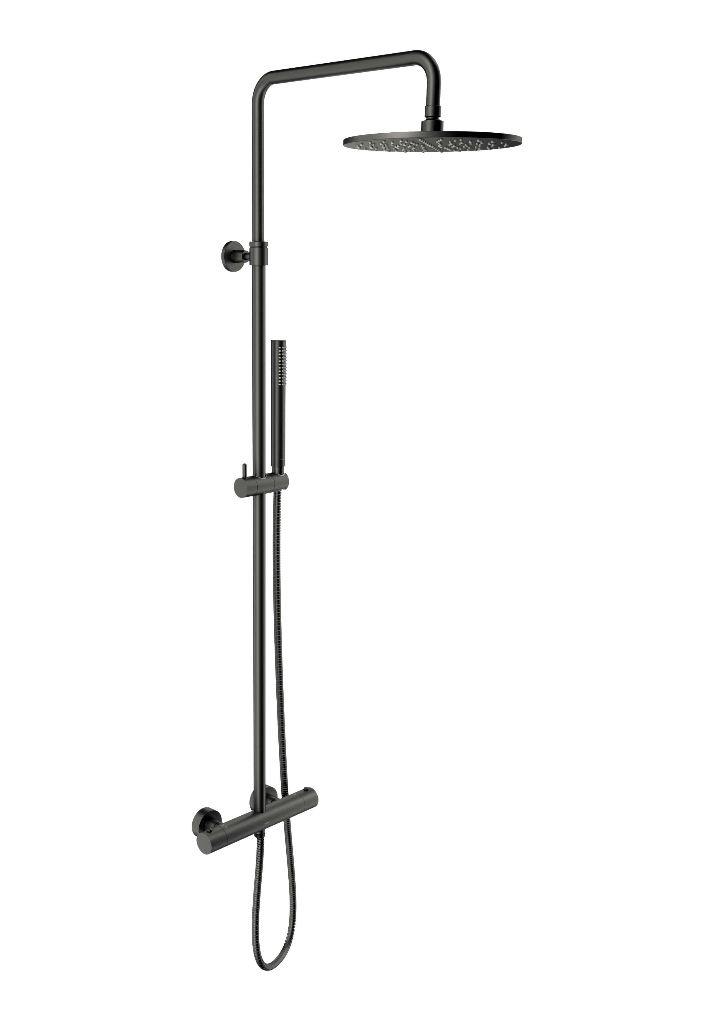 Kolumna prysznicowa z baterią termostatyczną grafitowa Simplon