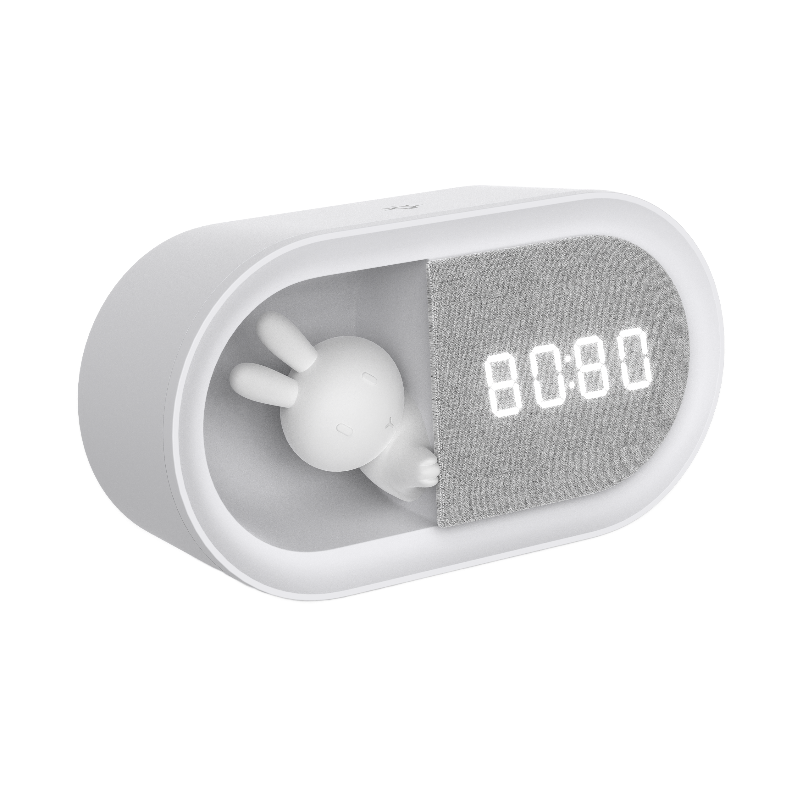 Lampa stołowa Bunny biała budzik 3 W LED Sanico