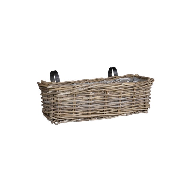 Jardinera de madera  gris de x19x15cm